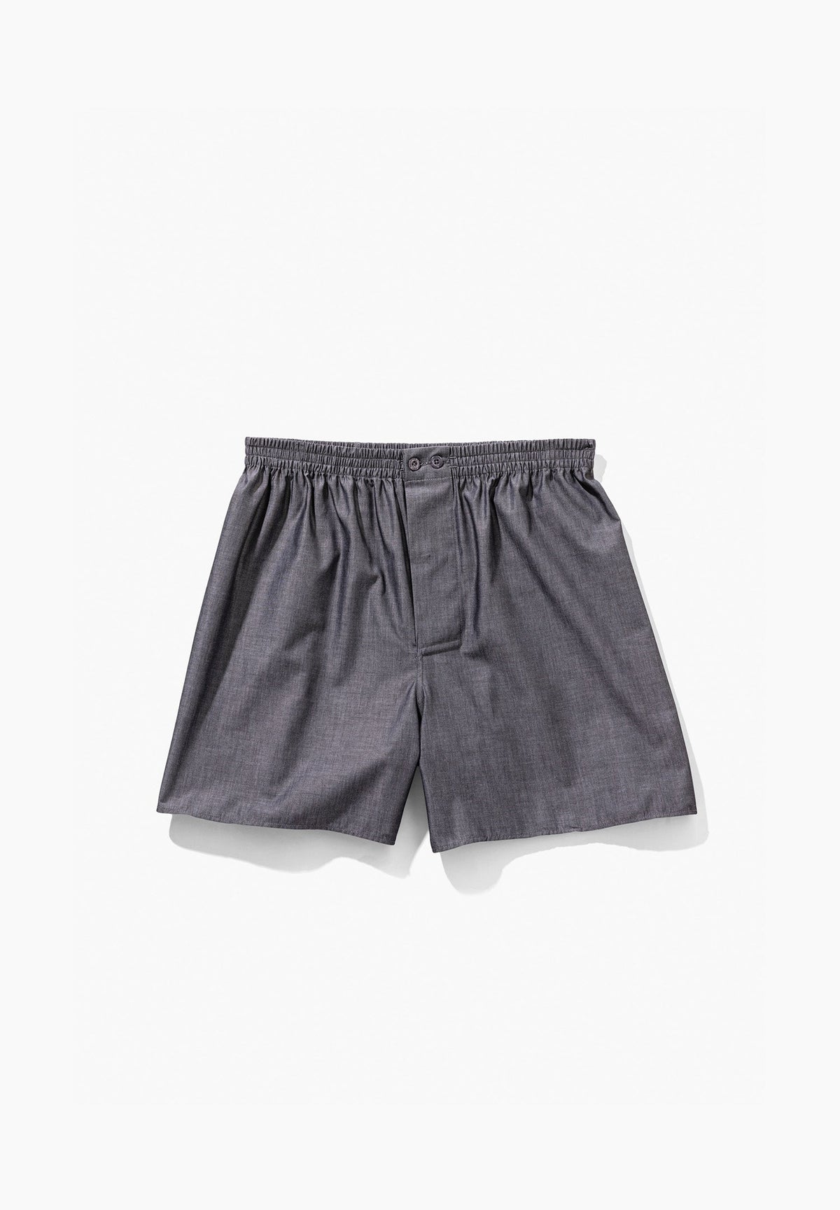 Woven Nightwear | Boxer Shorts - dunkelgrau mélange