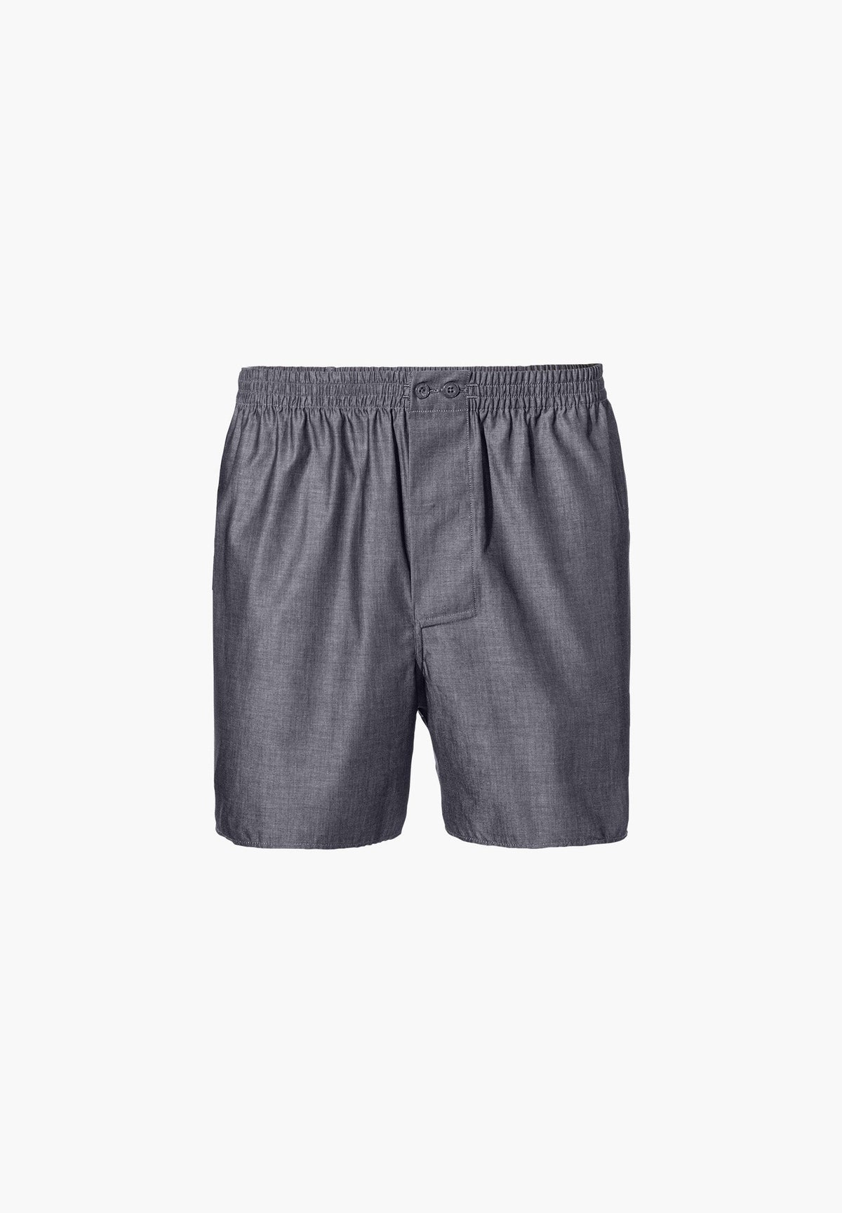 Woven Nightwear | Boxer Shorts - dark grey mélange