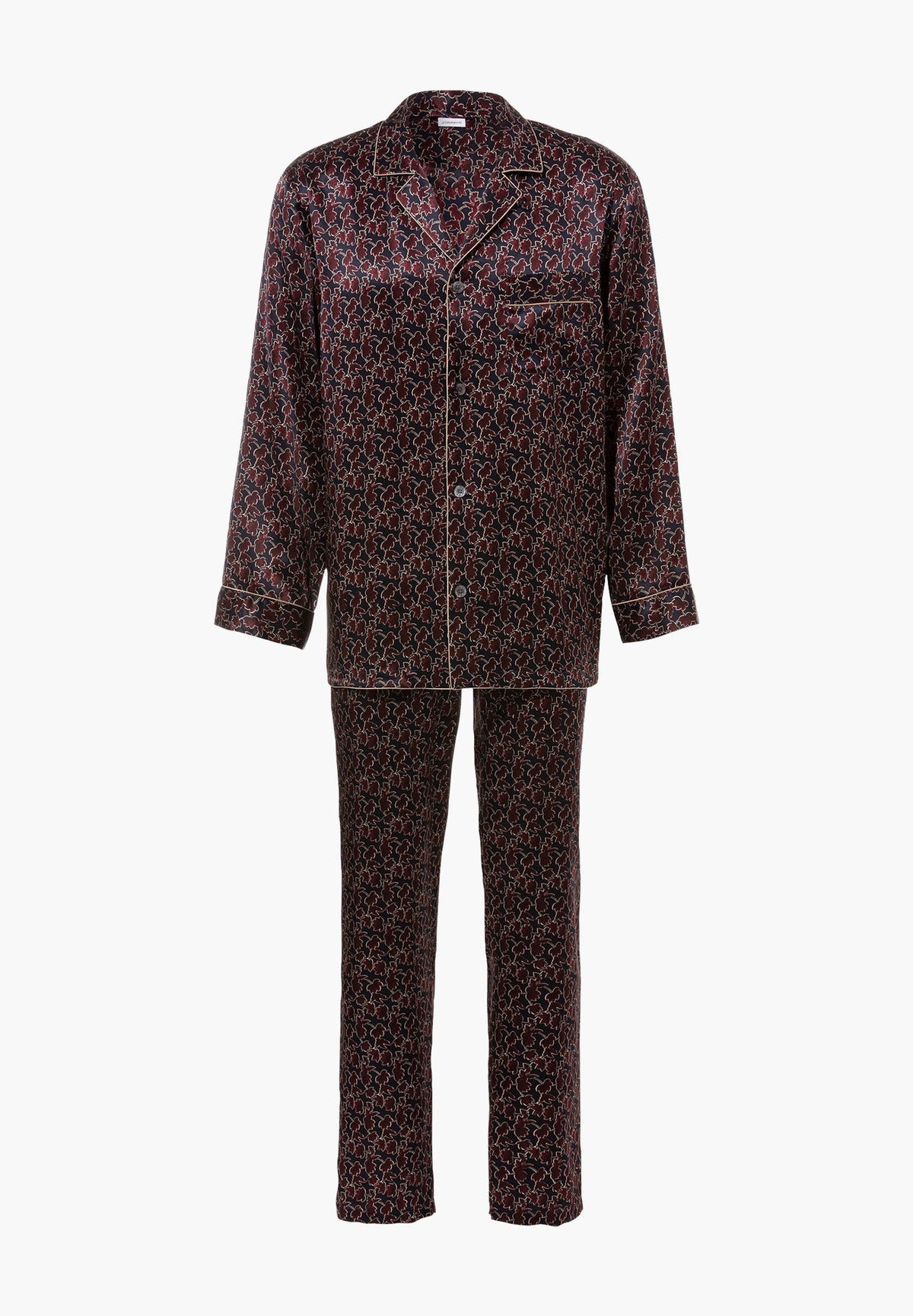 Silk Nightwear | Pyjama longues - leaves