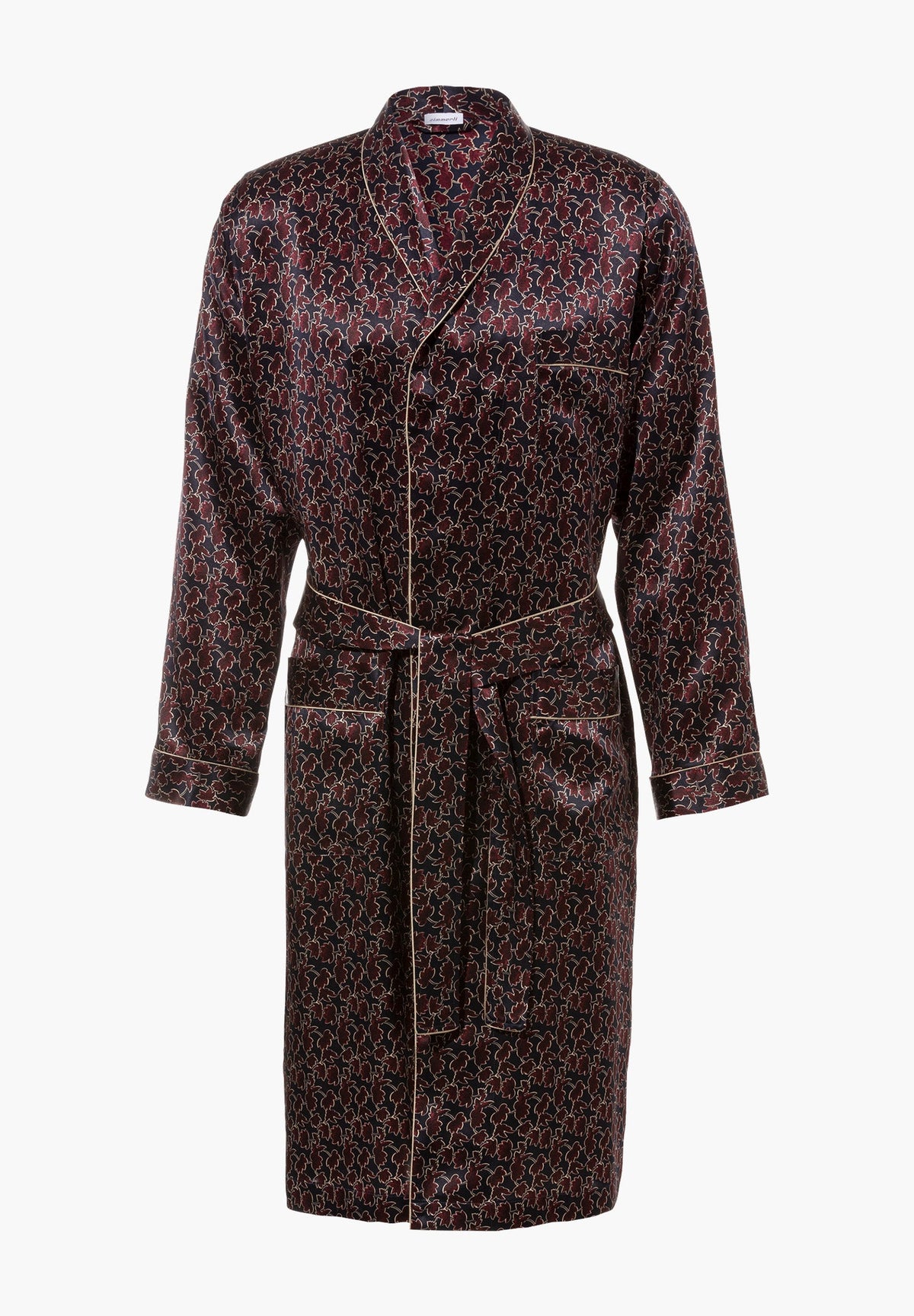 Silk Nightwear | Robe Long - leaves