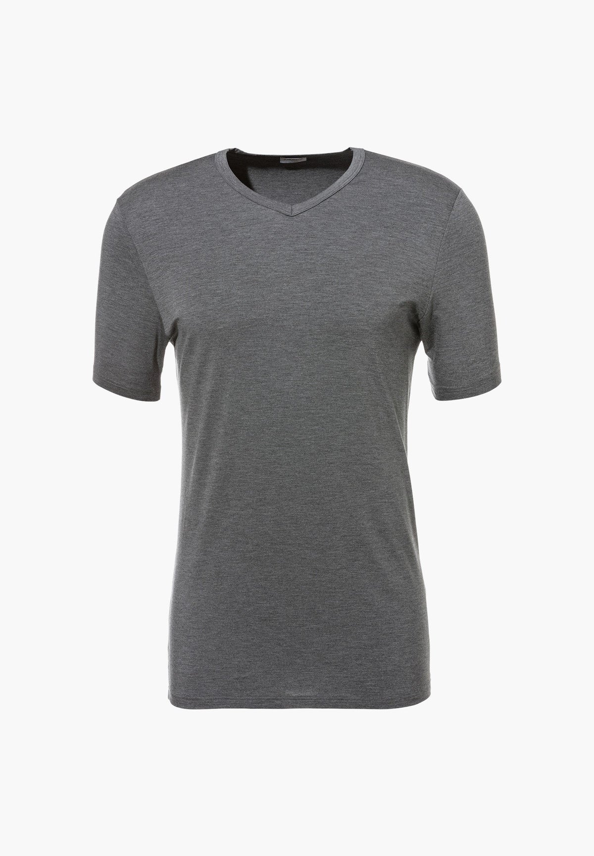 Pureness | T-Shirt Short Sleeve V-Neck - grey mélange