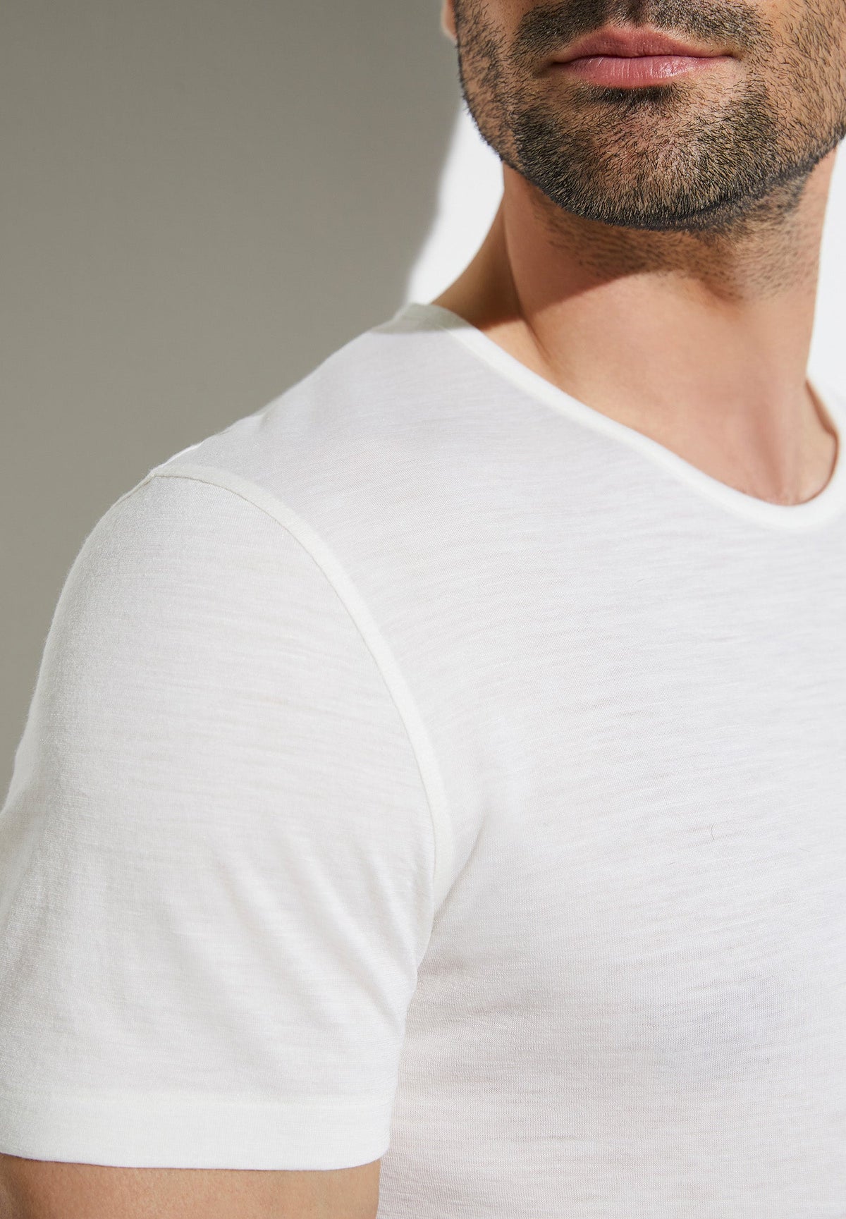 Wool &amp; Silk | T-Shirt kurzarm - écru