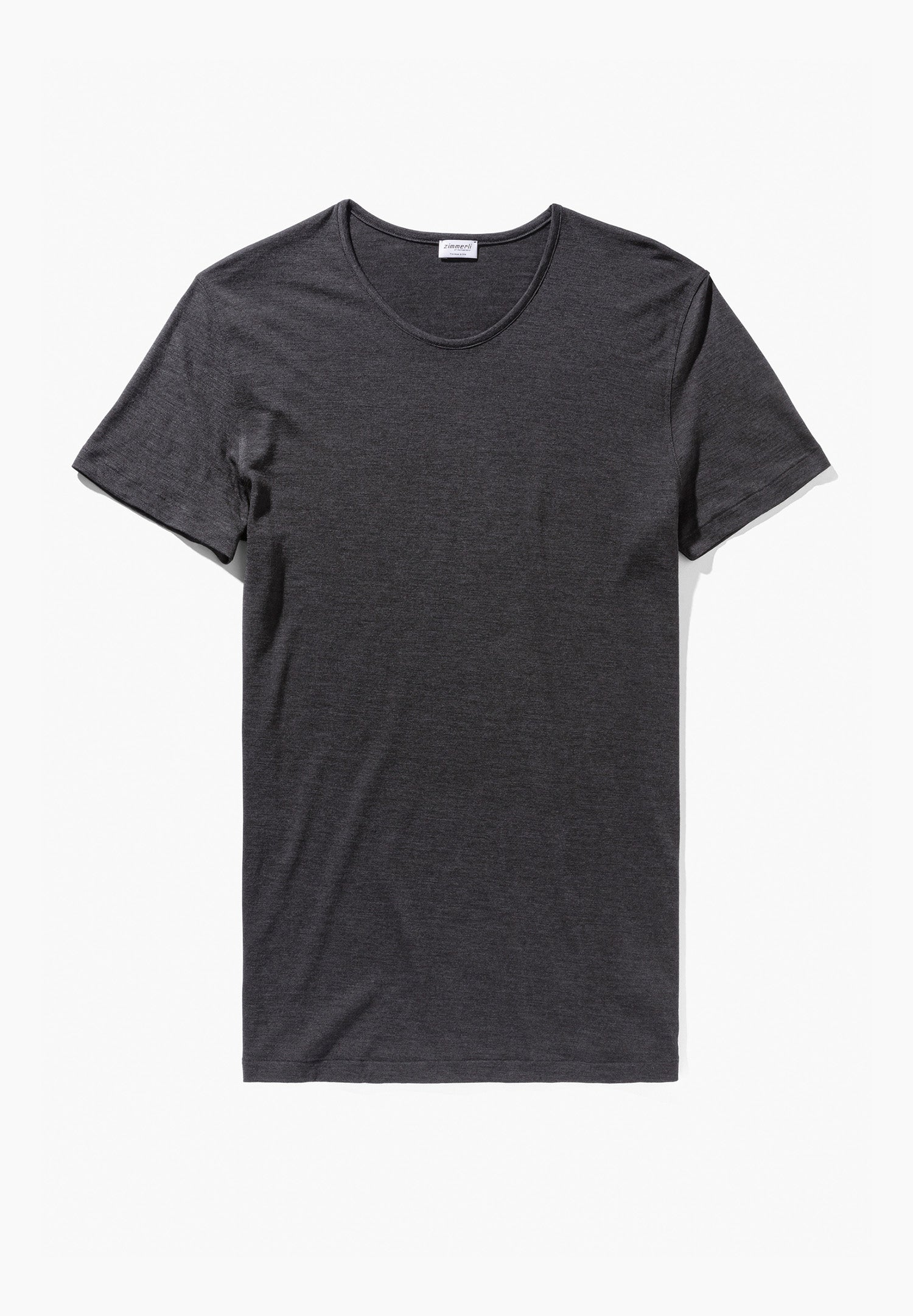 Wool & Silk | T-Shirt Short Sleeve - charcoal - Zimmerli of ...