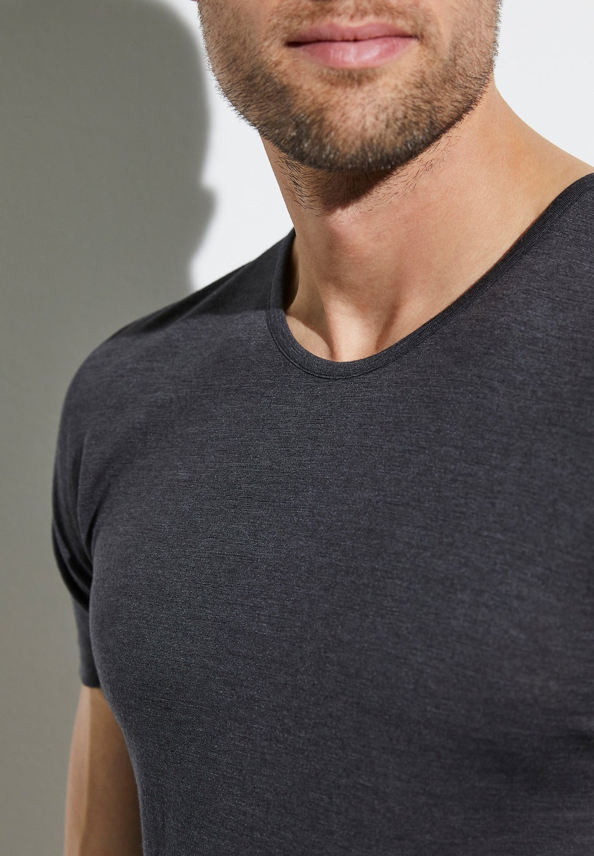 Wool &amp; Silk | T-Shirt à manches courtes - charcoal