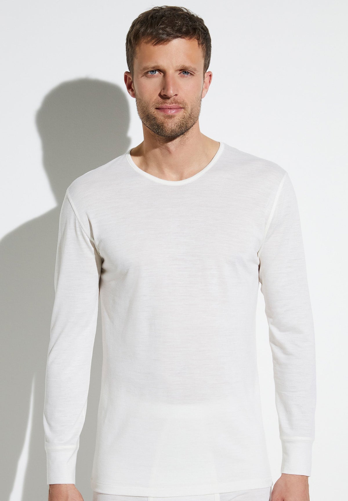 Wool &amp; Silk | T-Shirt langarm - écru