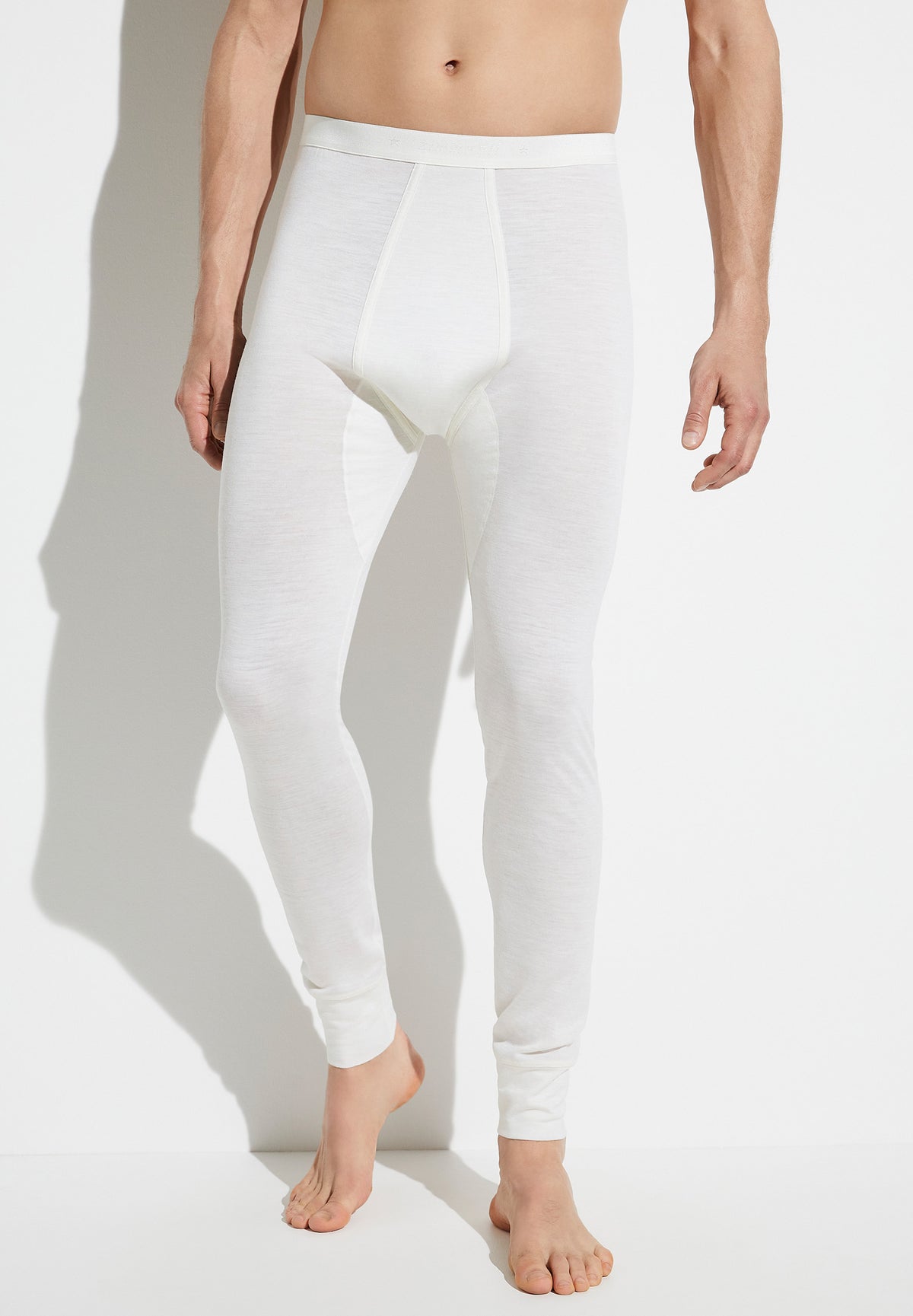 Mens Thermal Long Johns Warm Pants Elastic Line Cotton Underwear