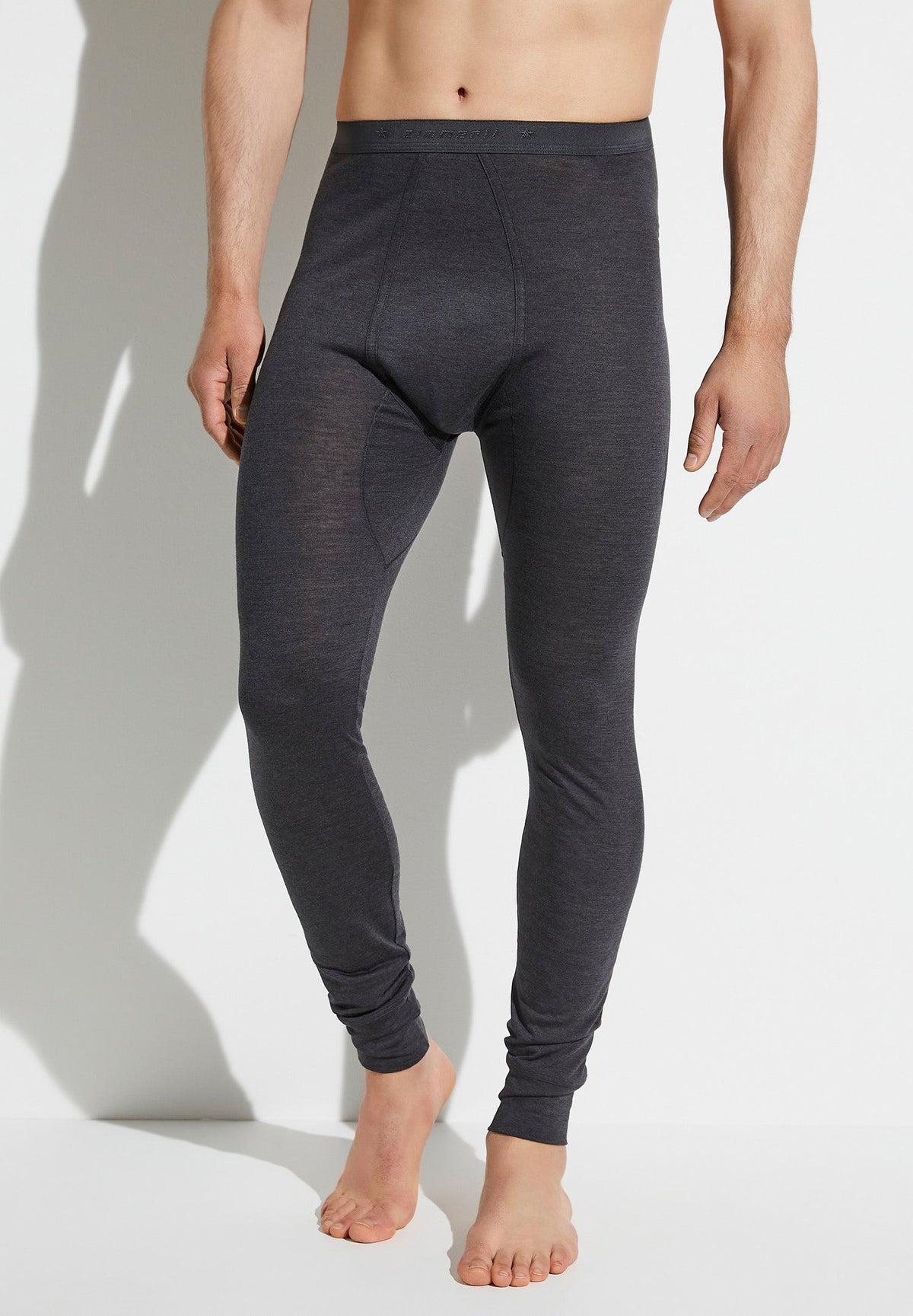 Wool &amp; Silk | Long Johns - charcoal