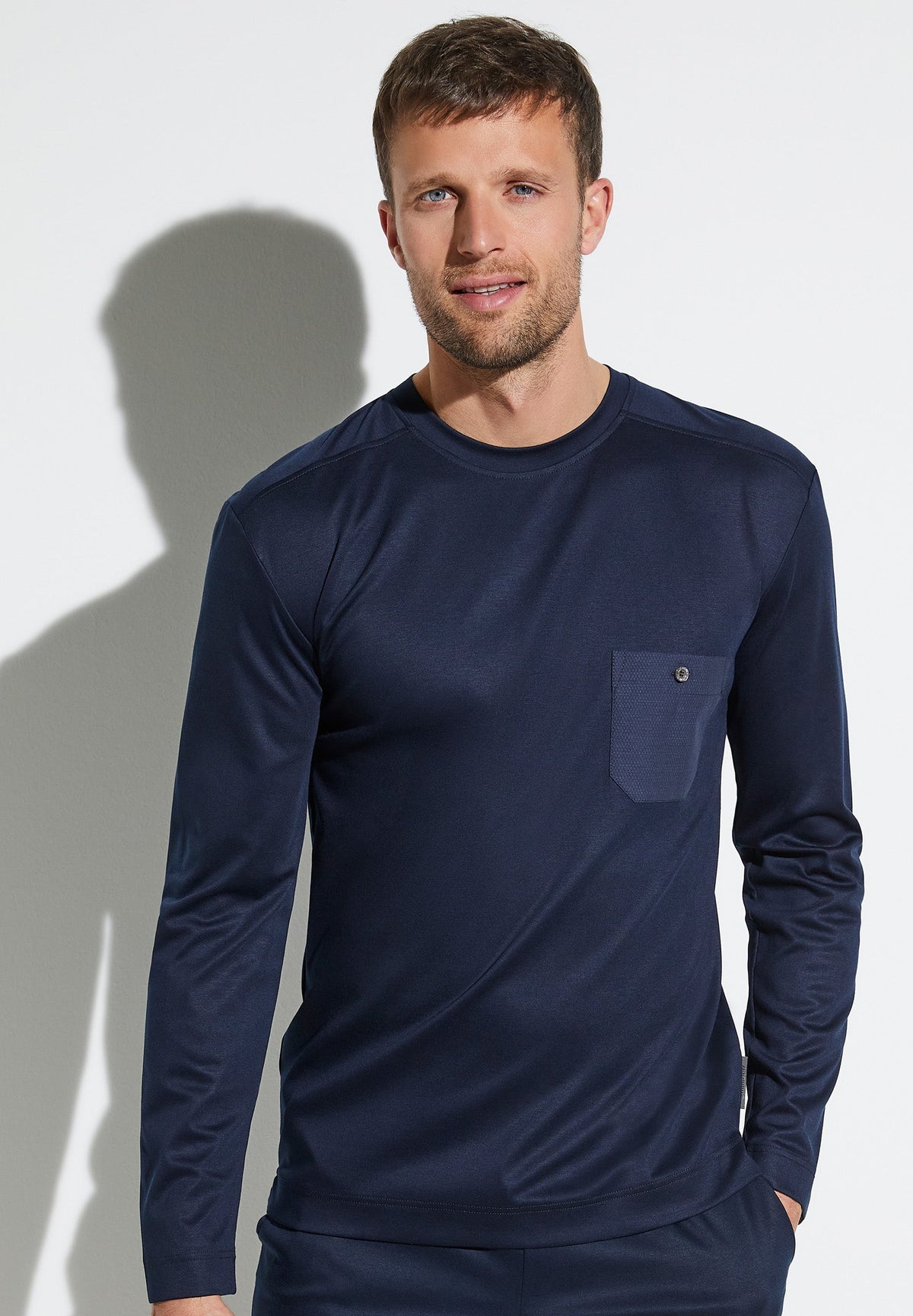 Modern Lounge | T-Shirt langarm - midnight