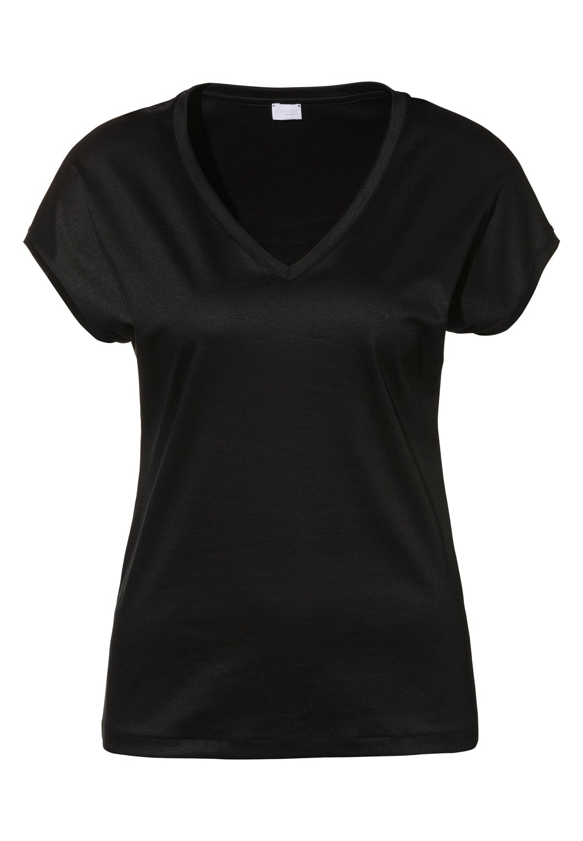 Sea Island | T-Shirt kurzarm V-Ausschnitt - black