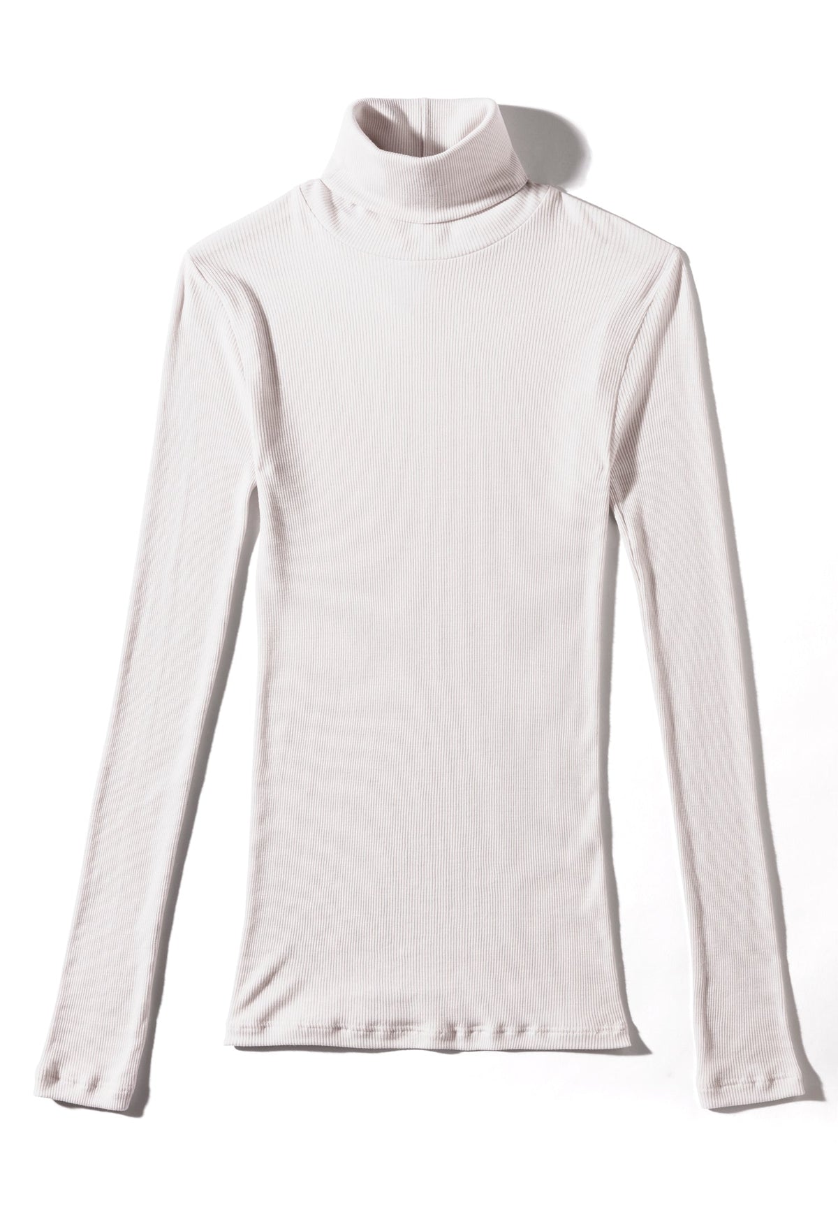 Wool &amp; Silk | Roll Neck Long Sleeve - dove