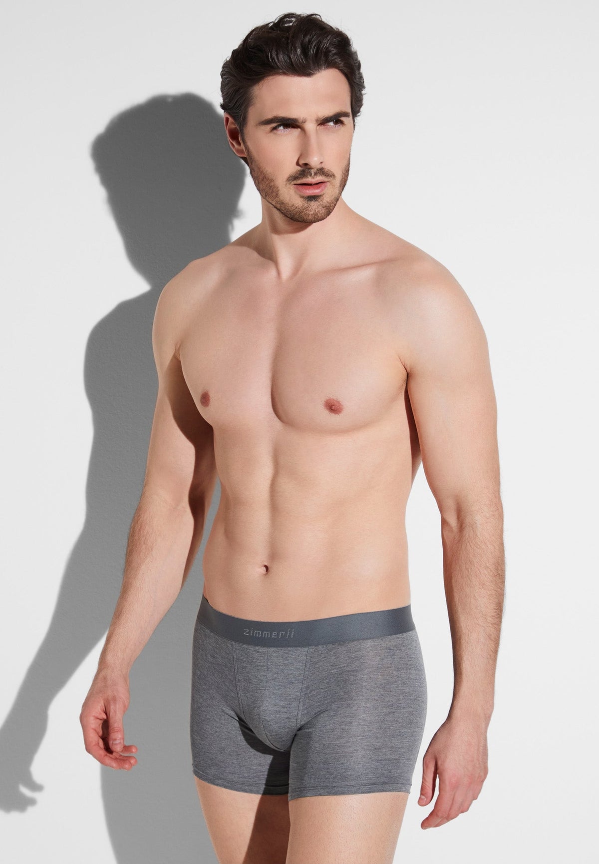 Pureness | Boxer Brief, längeres Bein - grau mélange