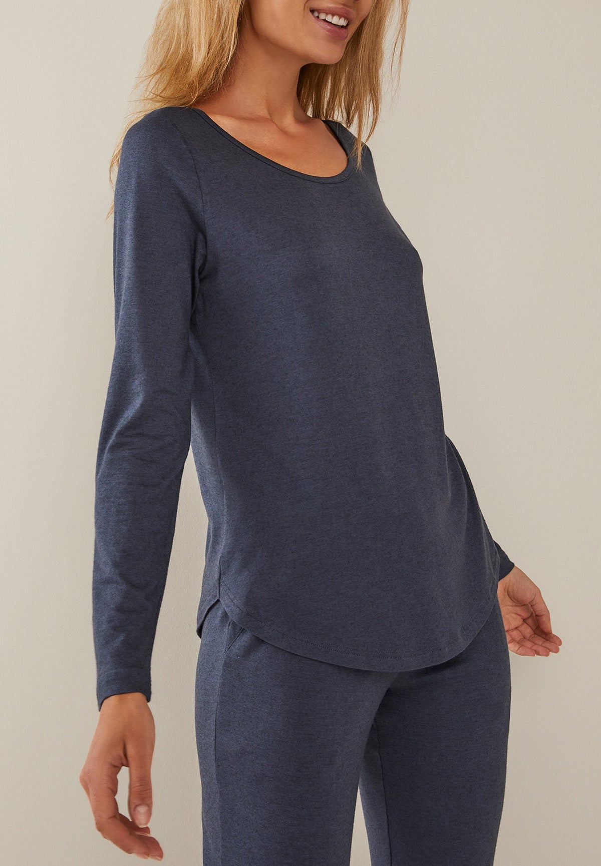 Light Lounge | T-Shirt langarm - blue