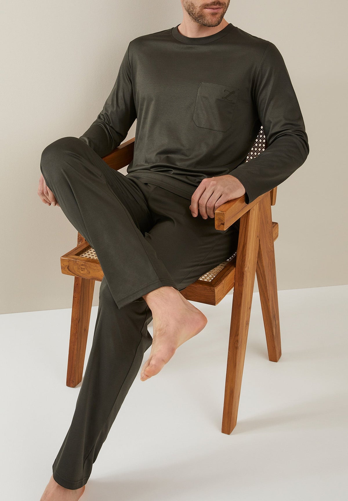 Sea Island | Pyjama Long - black olive