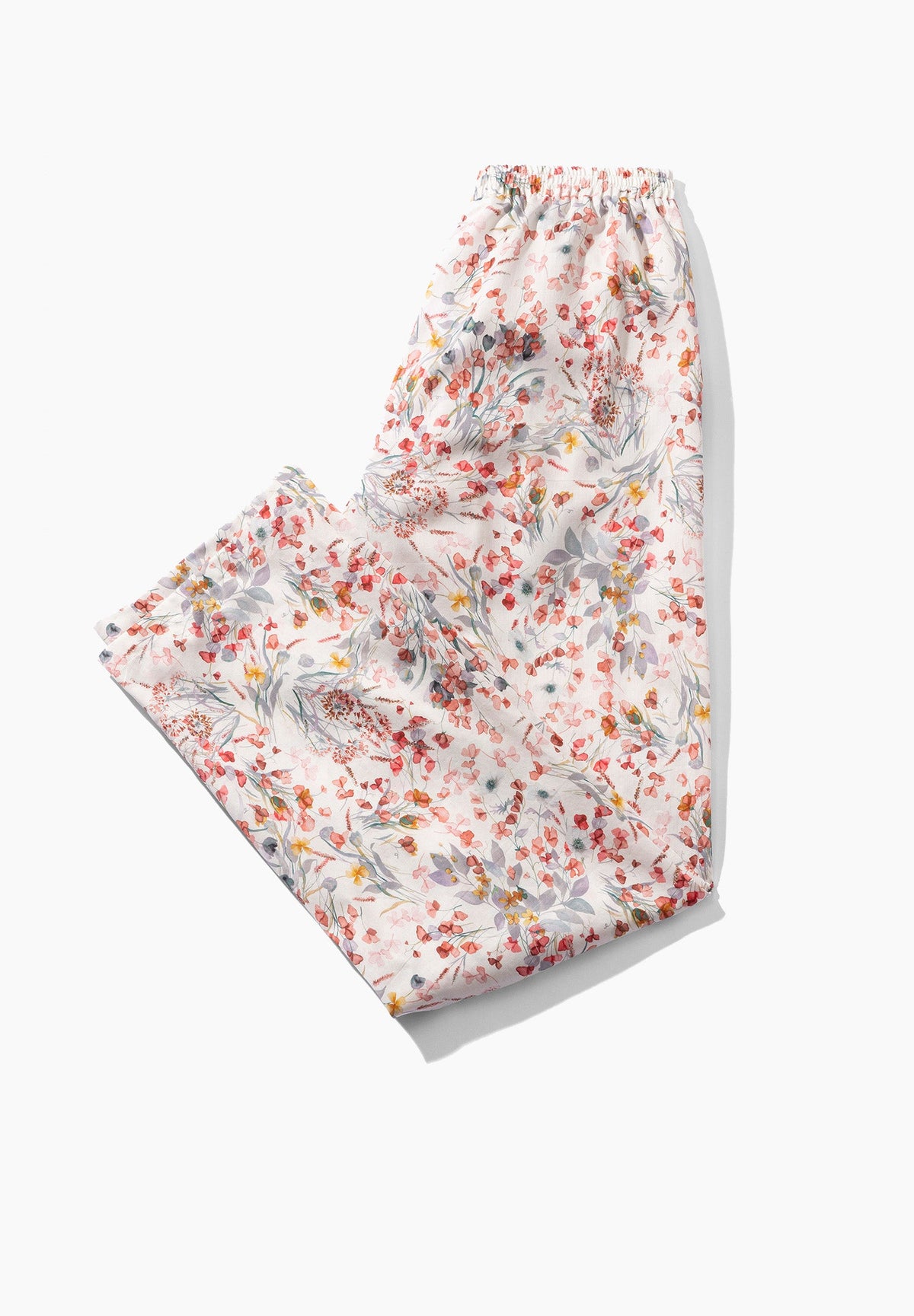 Cotton Sateen Print | Pantalon - flower fields