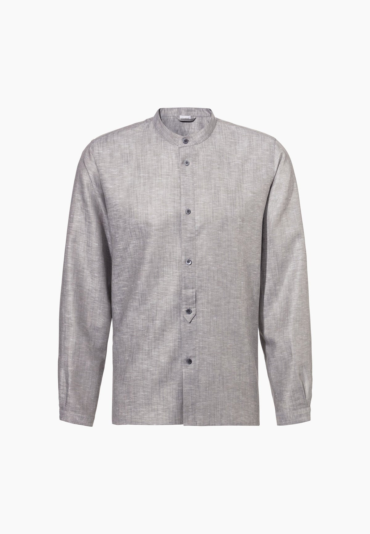 Linen Blend | T-Shirt langarm - greystone