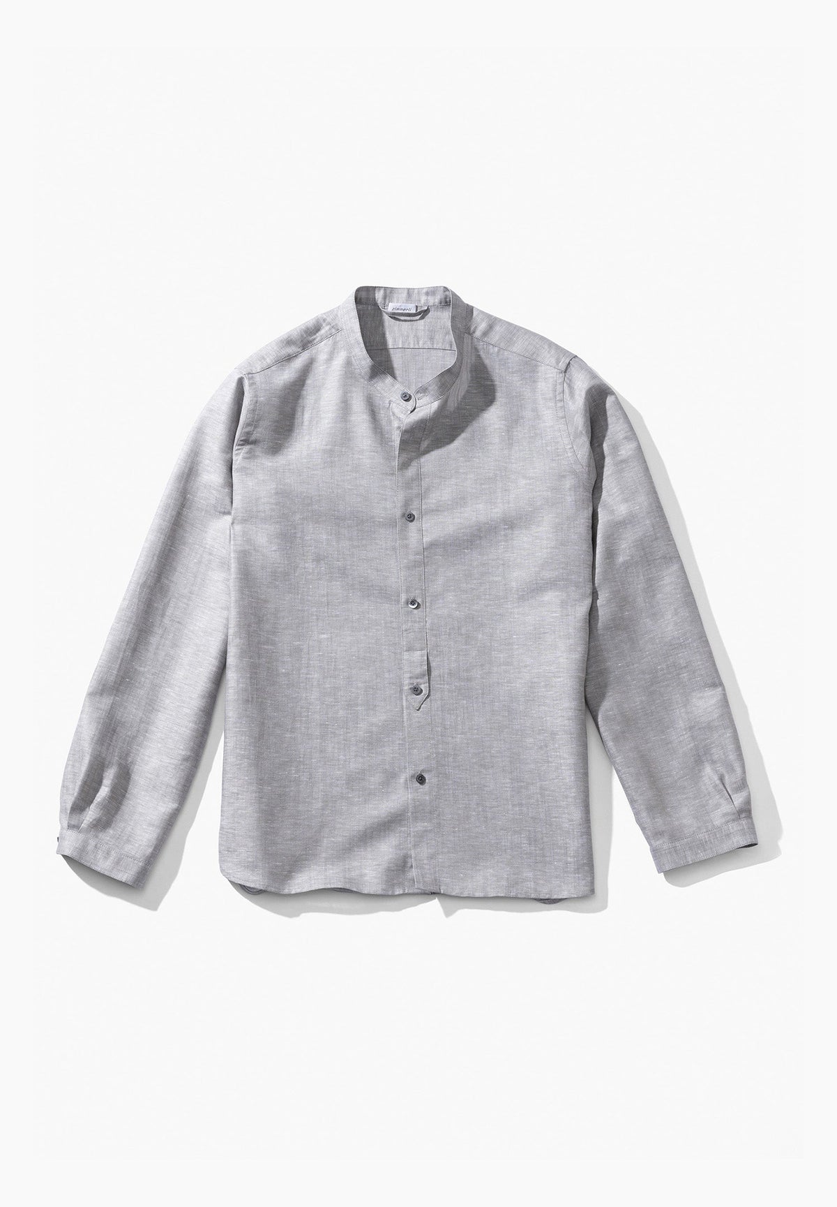 Linen Blend | T-Shirt Long Sleeve - greystone