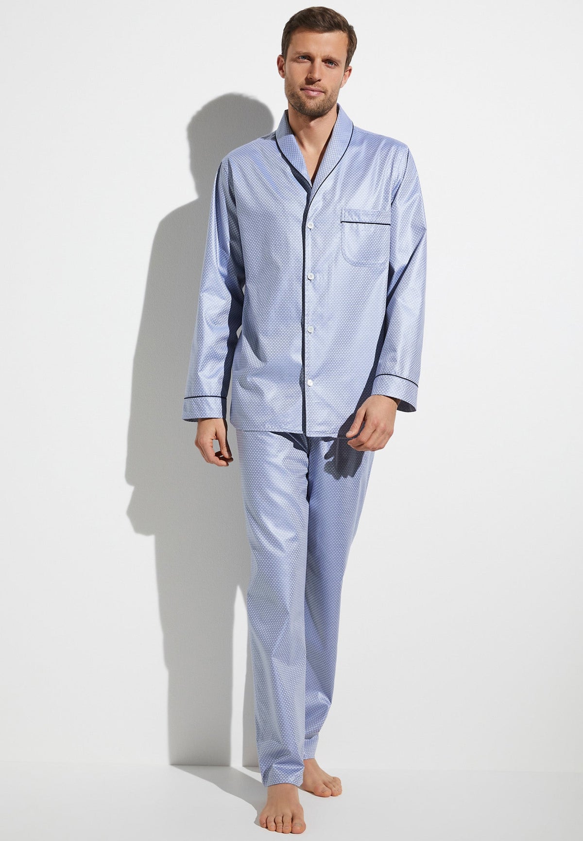 Luxury Jacquard | Pyjama longues - blue horizon