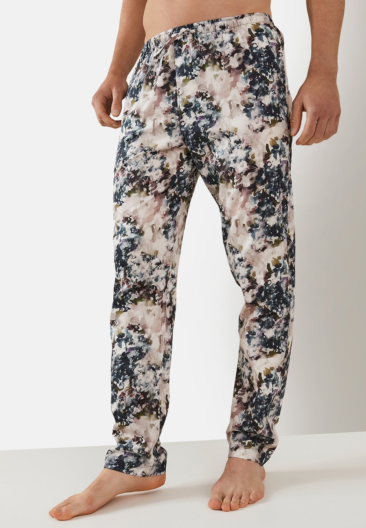 Cotton Sateen Print | Pantalon - hydrangea