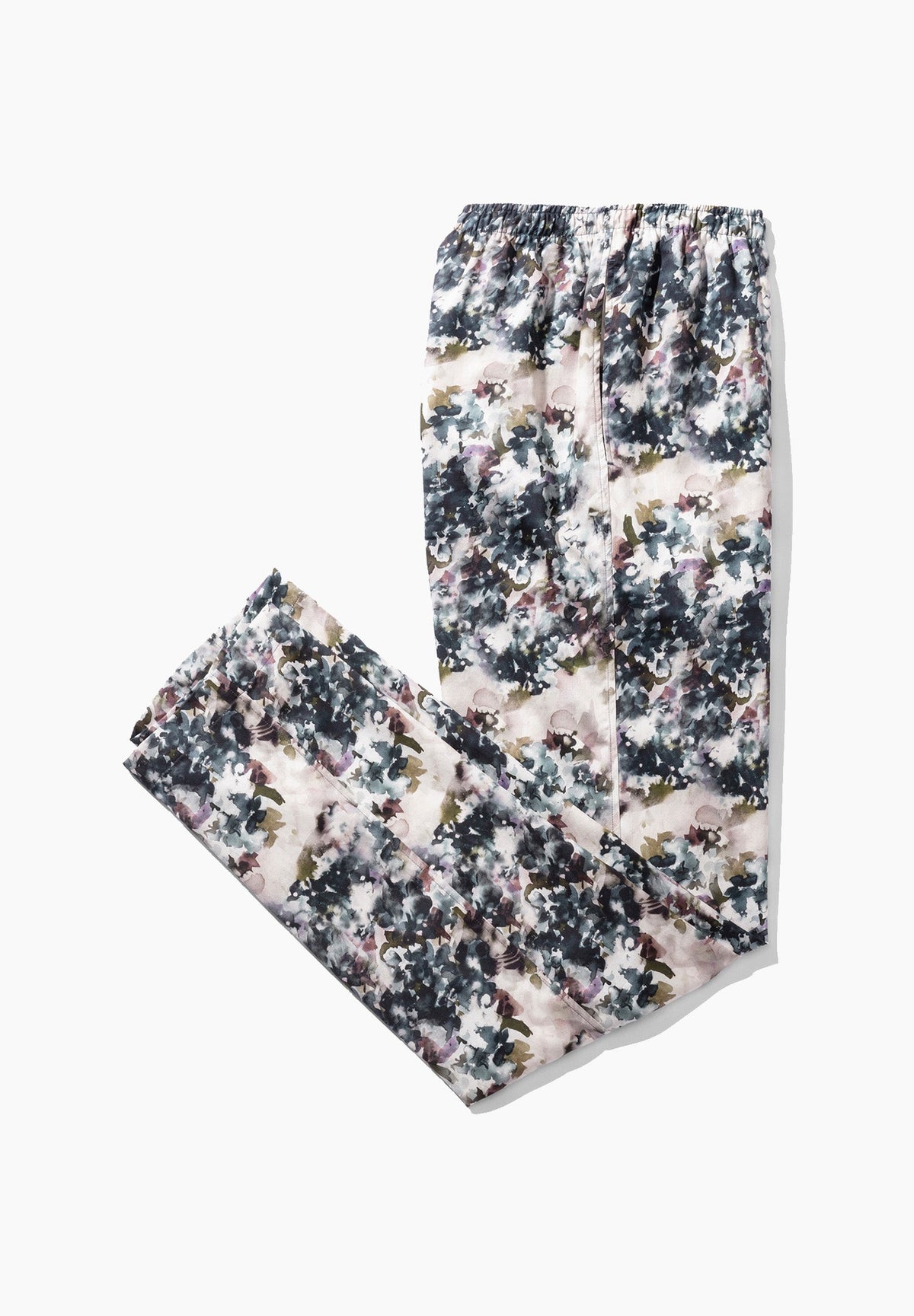 Cotton Sateen Print | Pants Long - hydrangea