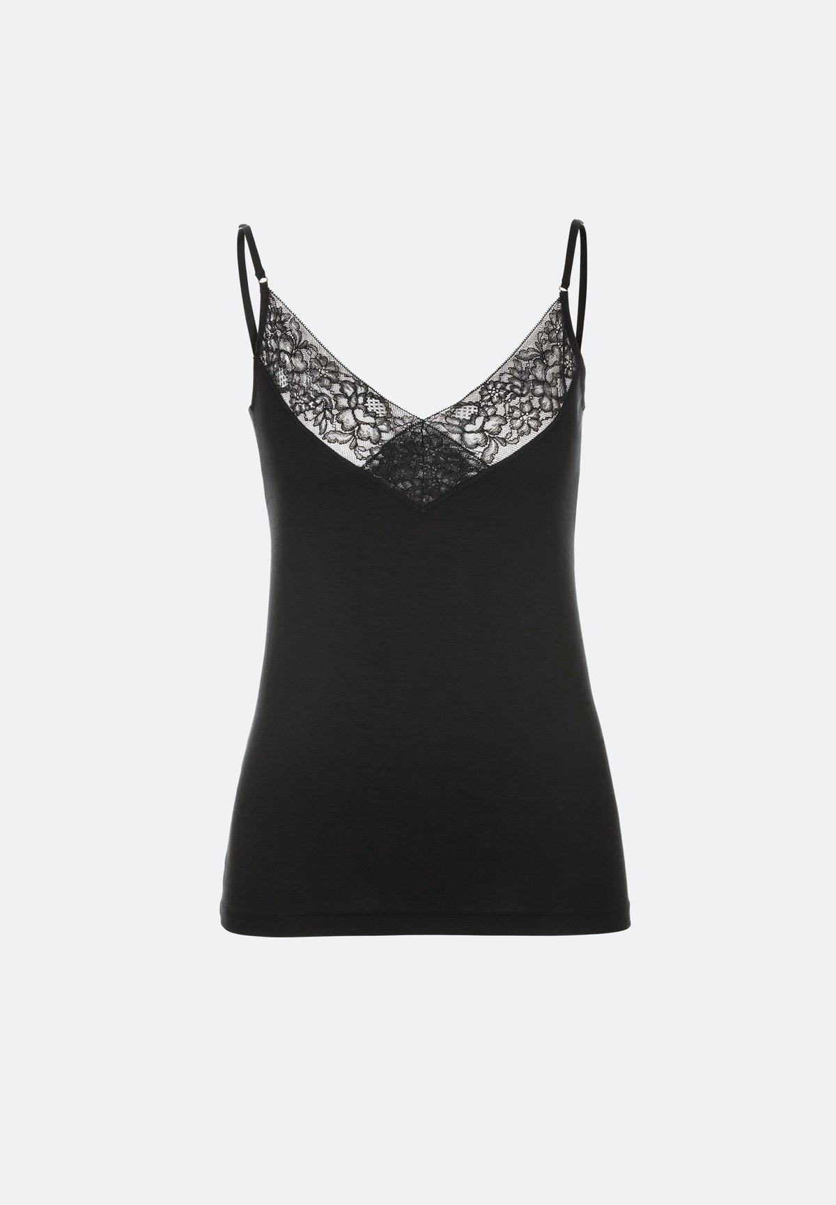 Pureness with Lace | Spaghetti Top - schwarz