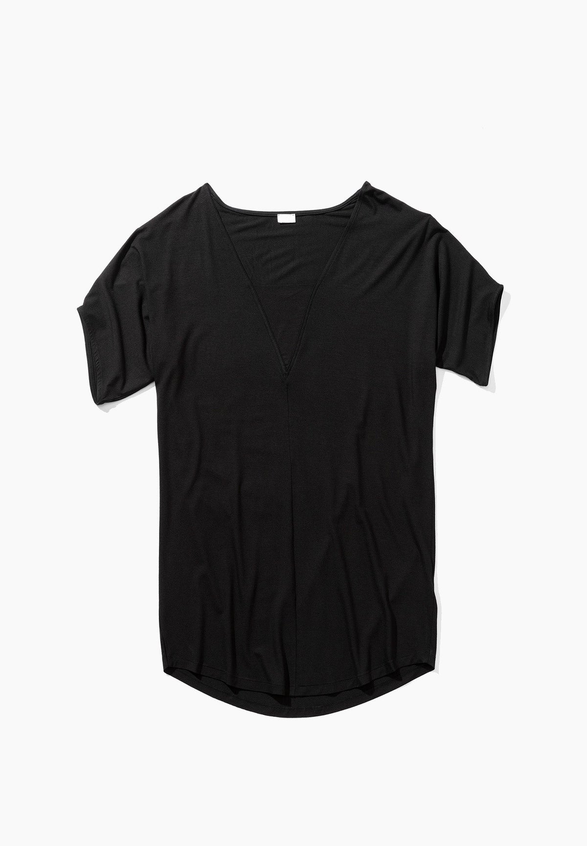 Pureness | Short Dress Short Sleeve - black