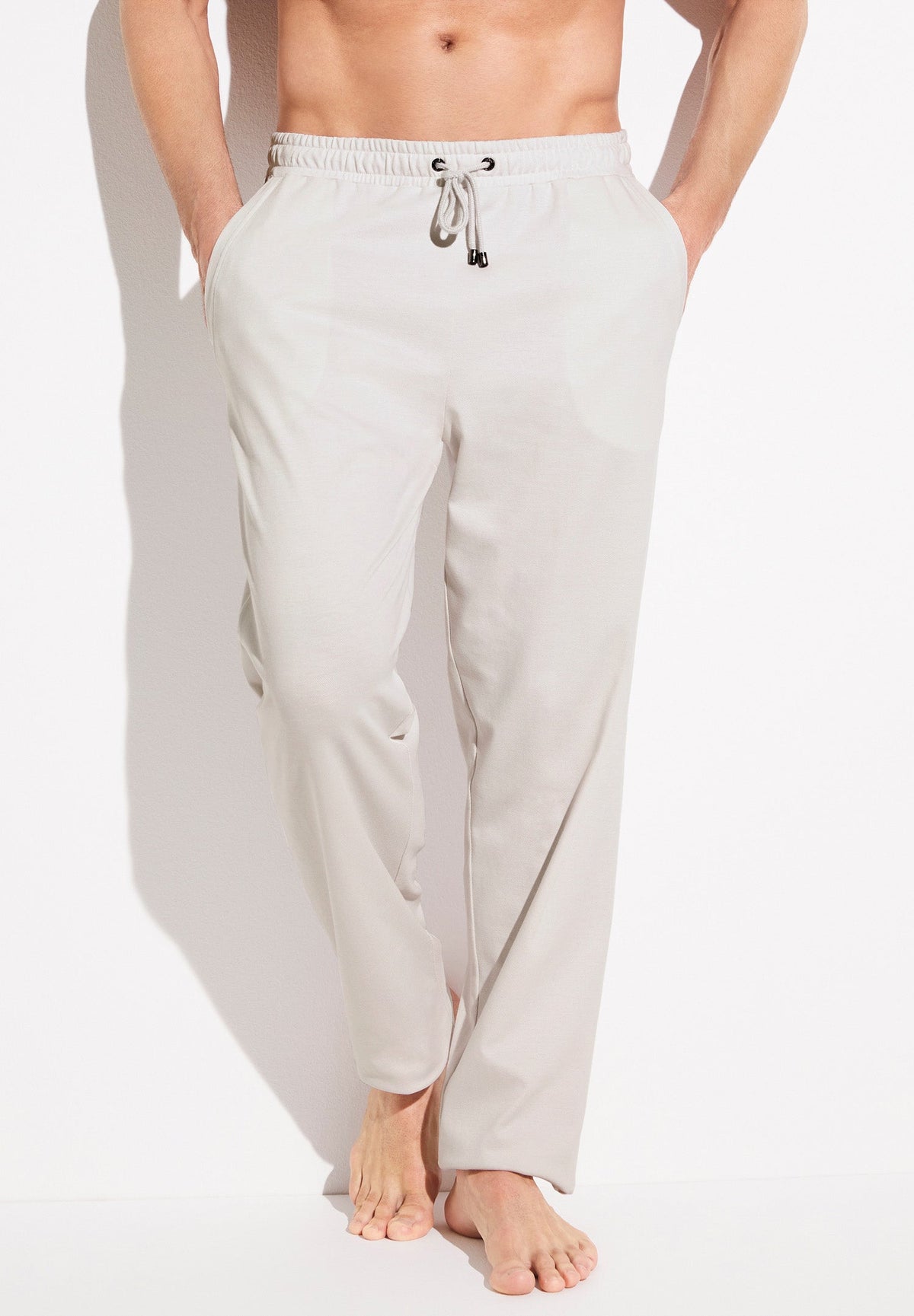 Piqué Lounge | Pants Long - chalk white