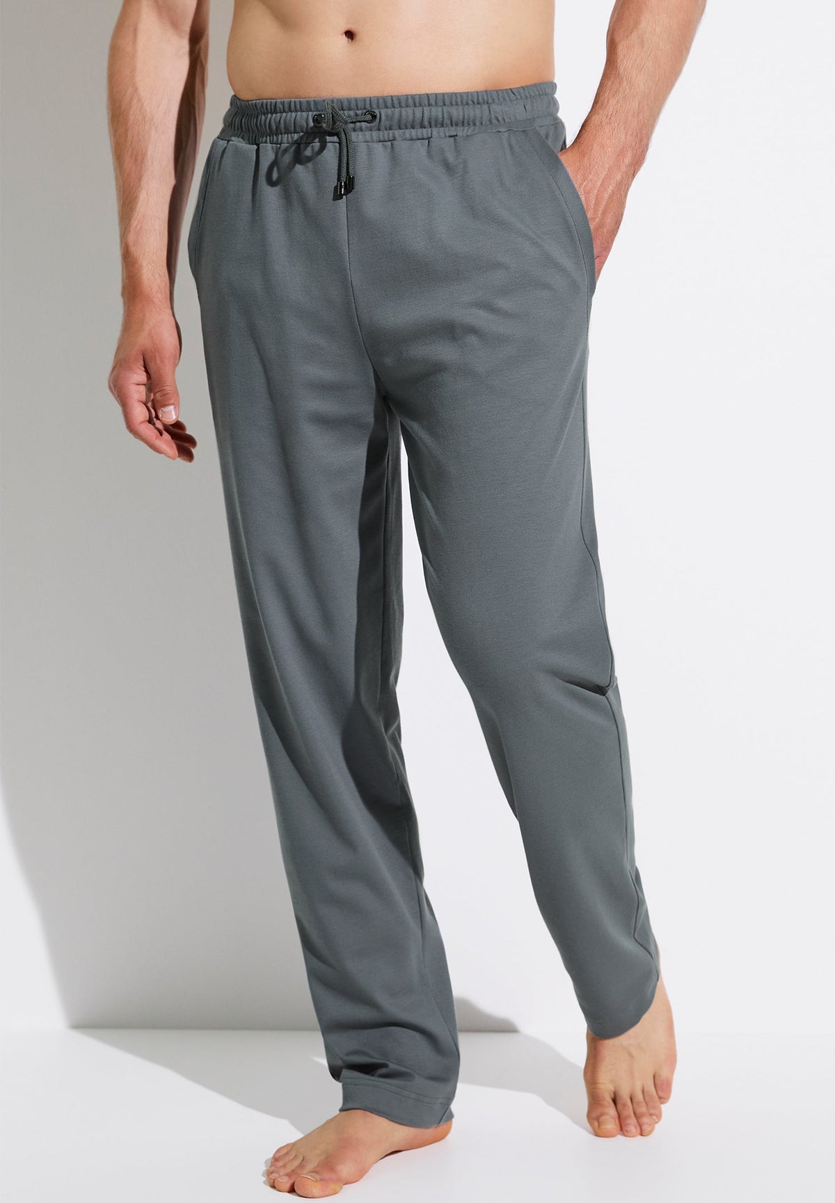 Piqué Lounge | Pants Long - steel blue