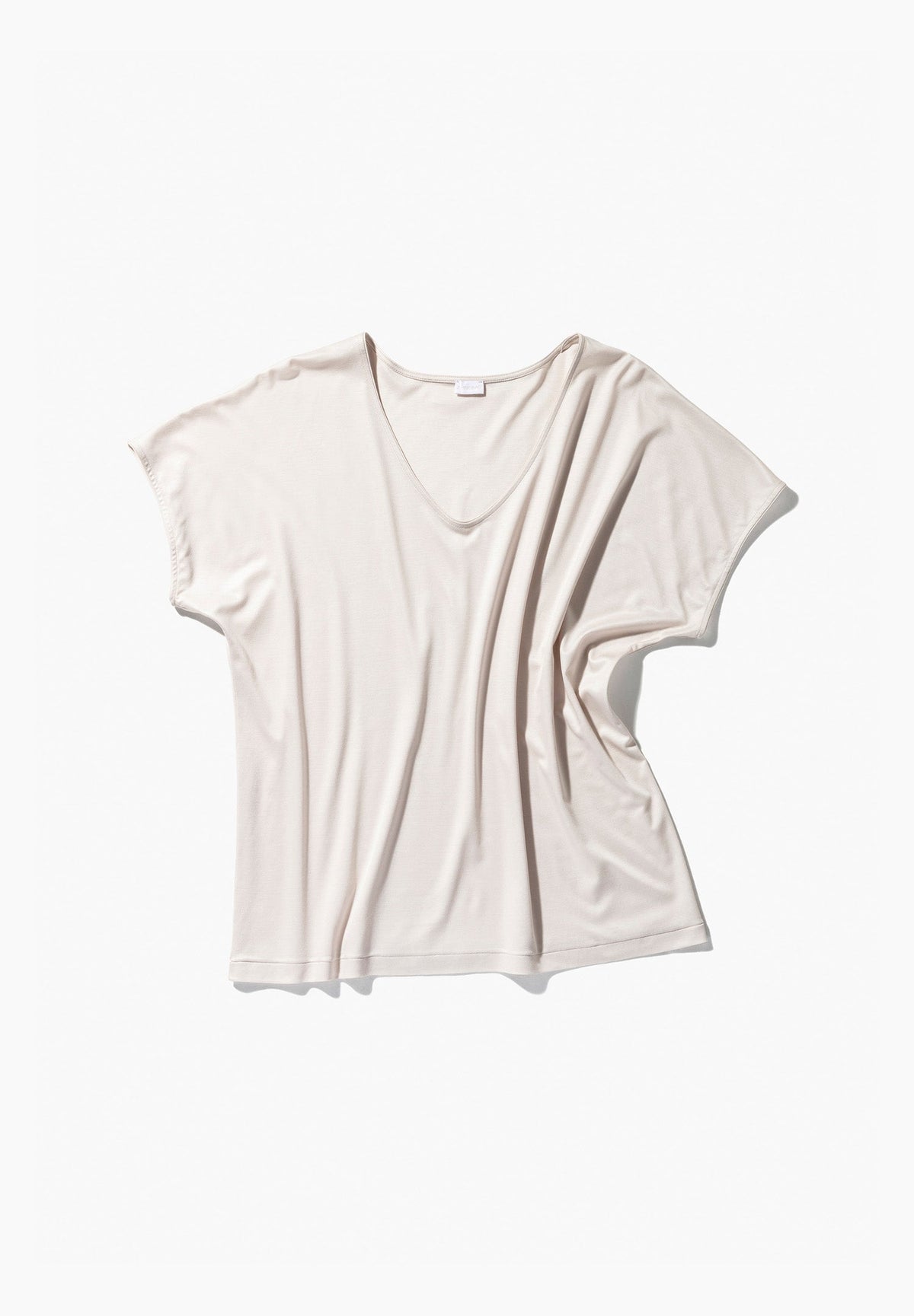 Sustainable Luxury | T-Shirt kurzarm V-Ausschnitt - dove