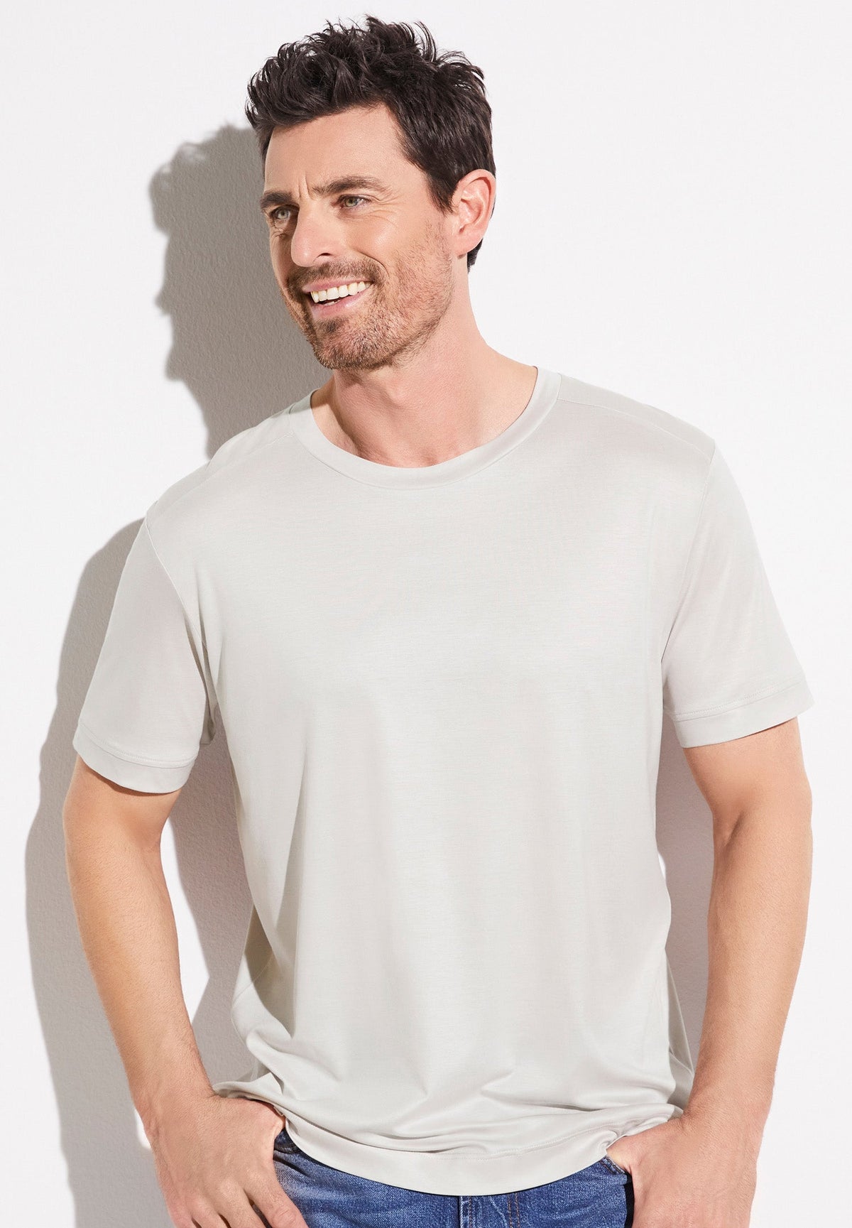 Sustainable Luxury | T-Shirt kurzarm - light grey