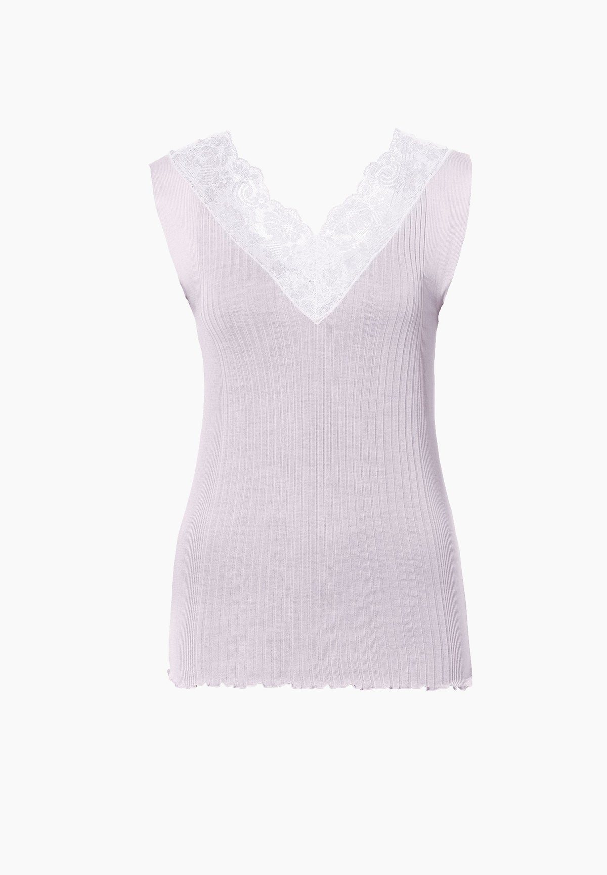 Cotton/Silk Rib | Top - lilac