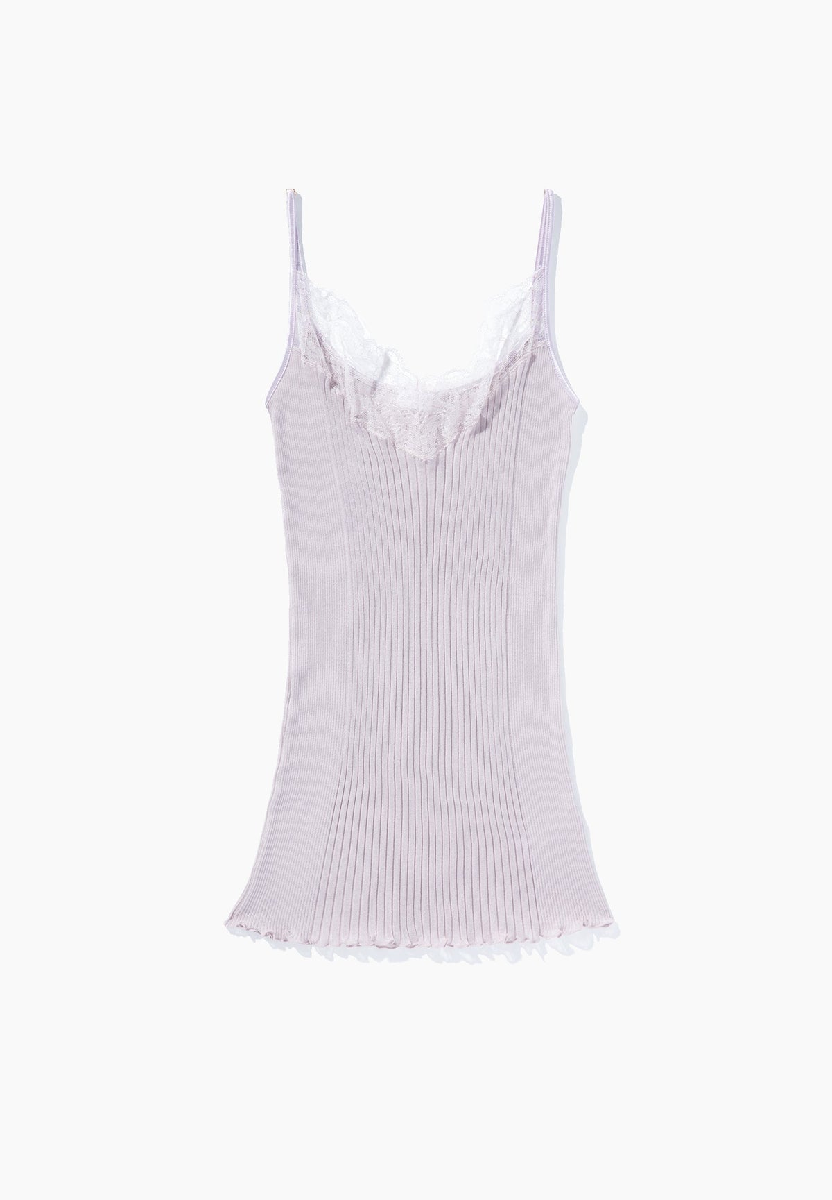 Cotton/Silk Rib | Spaghetti Top - lilac