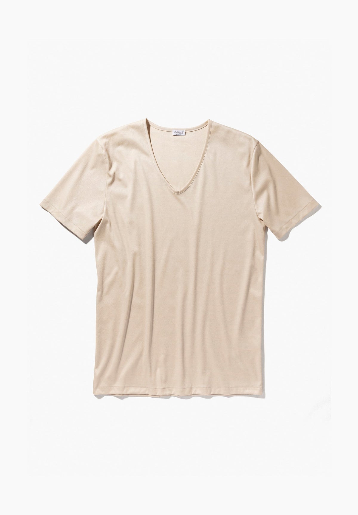 Sea Island | T-Shirt kurzarm V-Ausschnitt - oatmeal