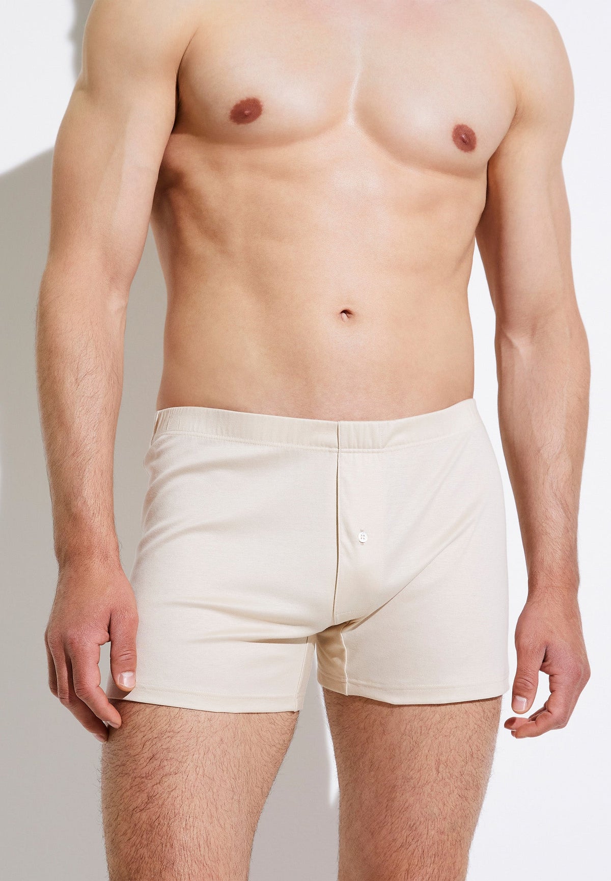 Sea Island | Boxer Shorts, open fly - oatmeal