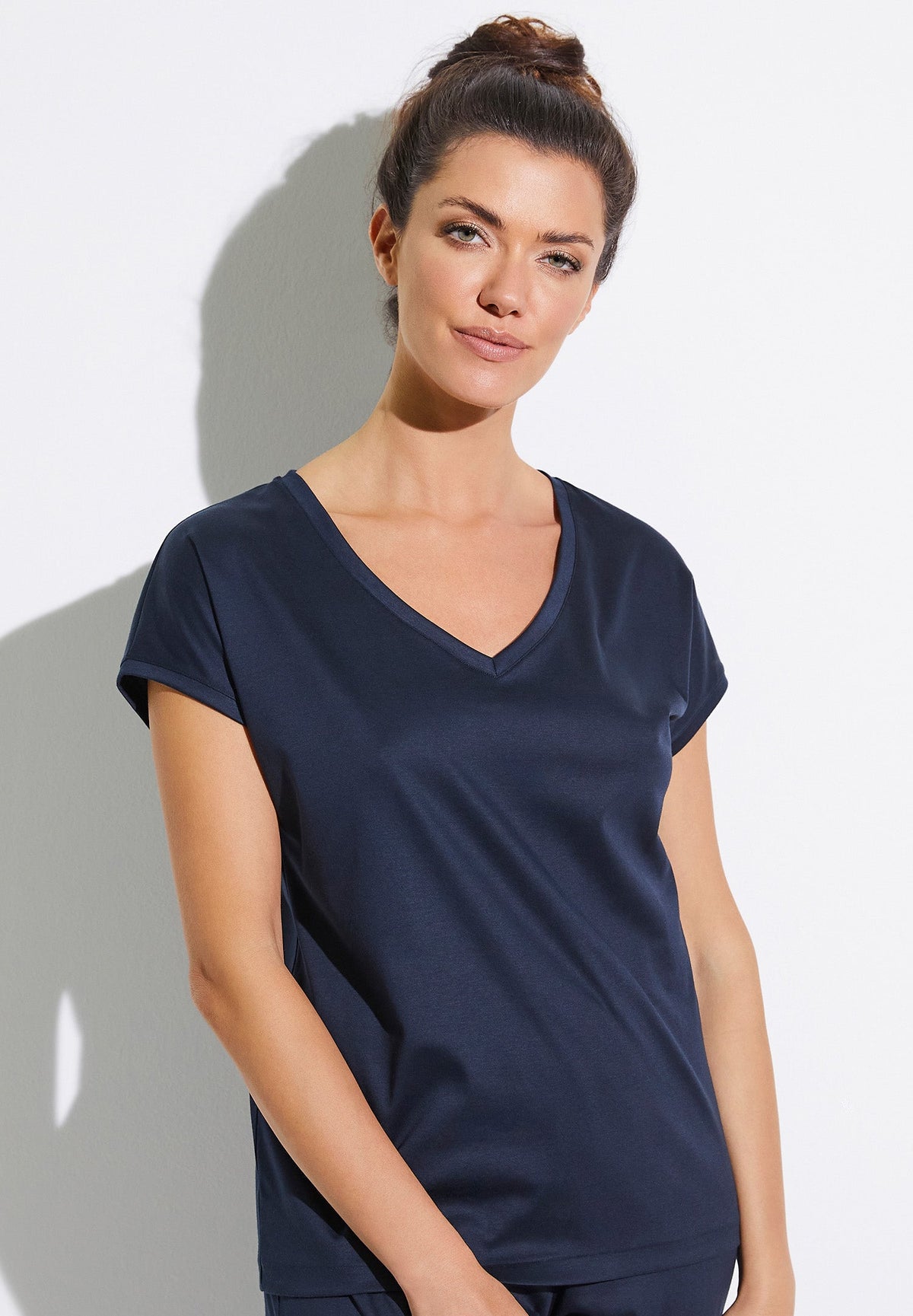 Sea Island | T-Shirt à manches courtes col en V - twilight blue