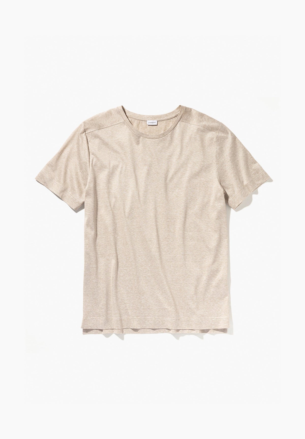 Cotton/Linen Stripes | T-Shirt Short Sleeve - sand