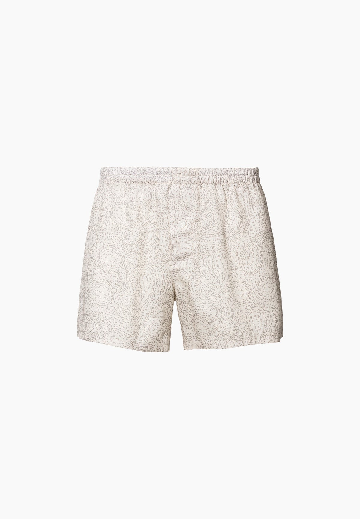 Cotton Sateen Print | Boxer Shorts - paisley sand