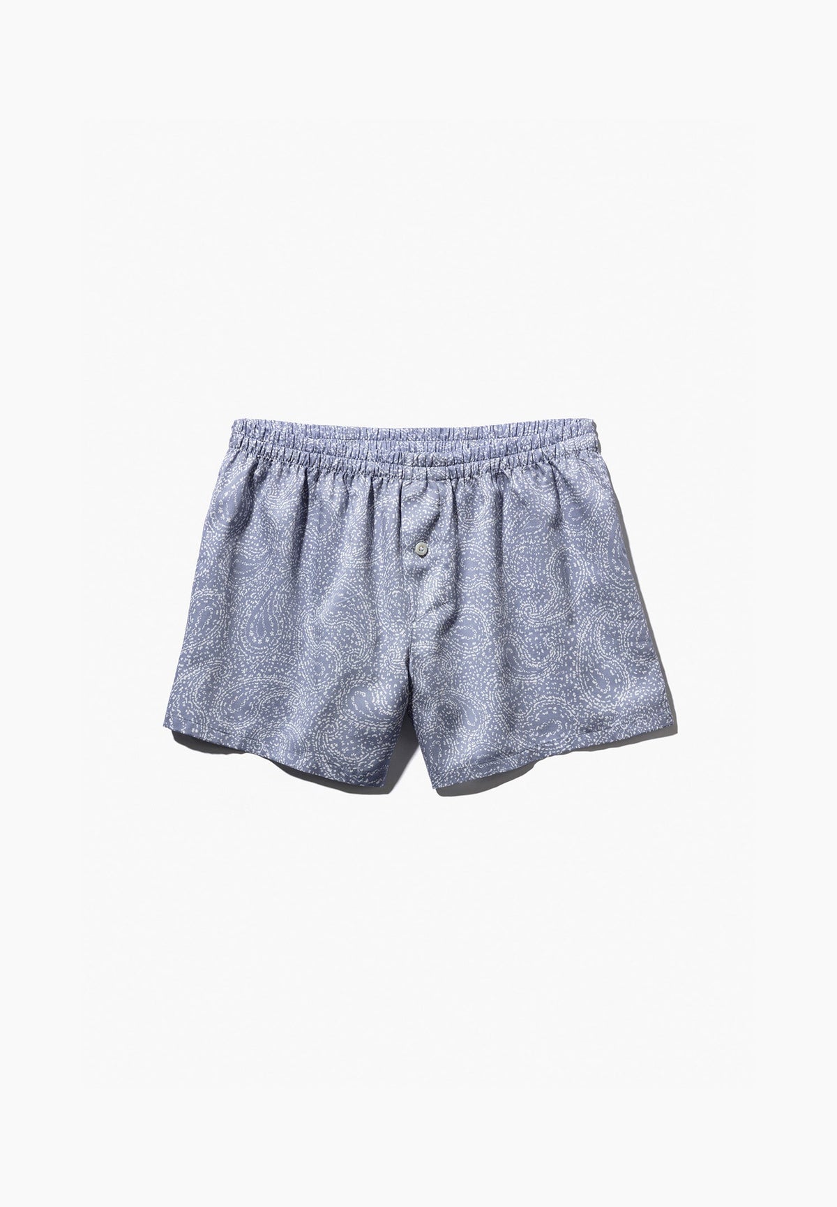 Cotton Sateen Print | Boxer Shorts - paisley blue