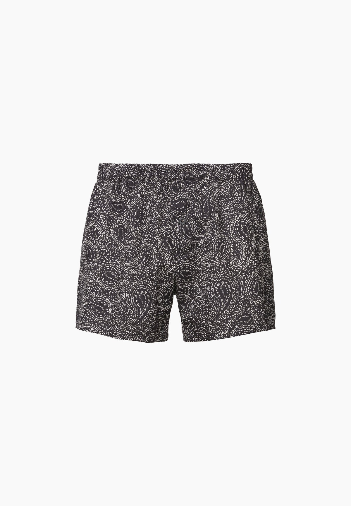 Cotton Sateen Print | Boxer Shorts - paisley dark blue