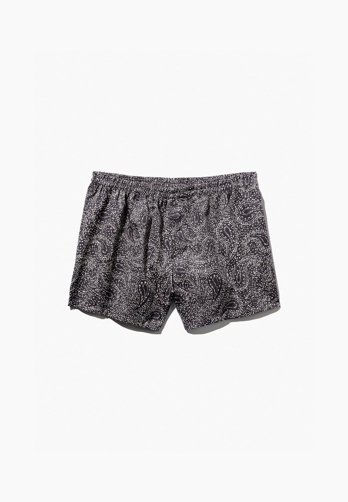 Cotton Sateen Print | Boxer Shorts - paisley dark blue