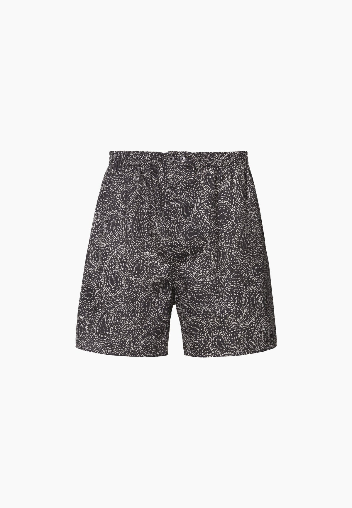 Cotton Sateen Print | Boxer Shorts - paisley dark blue