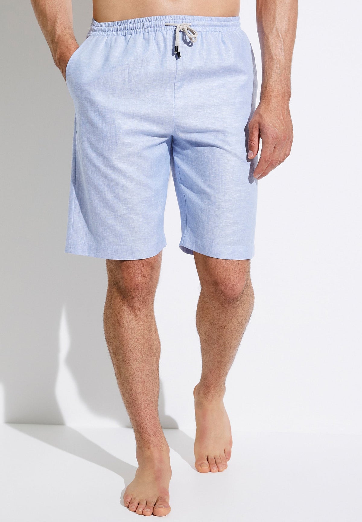 Linen Blend | Shorts - light blue