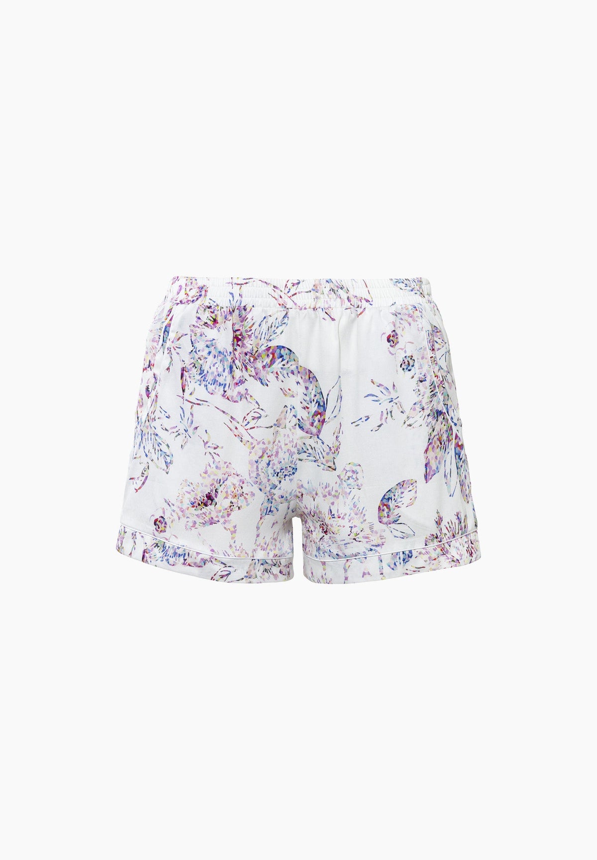 Cotton Sateen Print | Shorty - pixel flowers