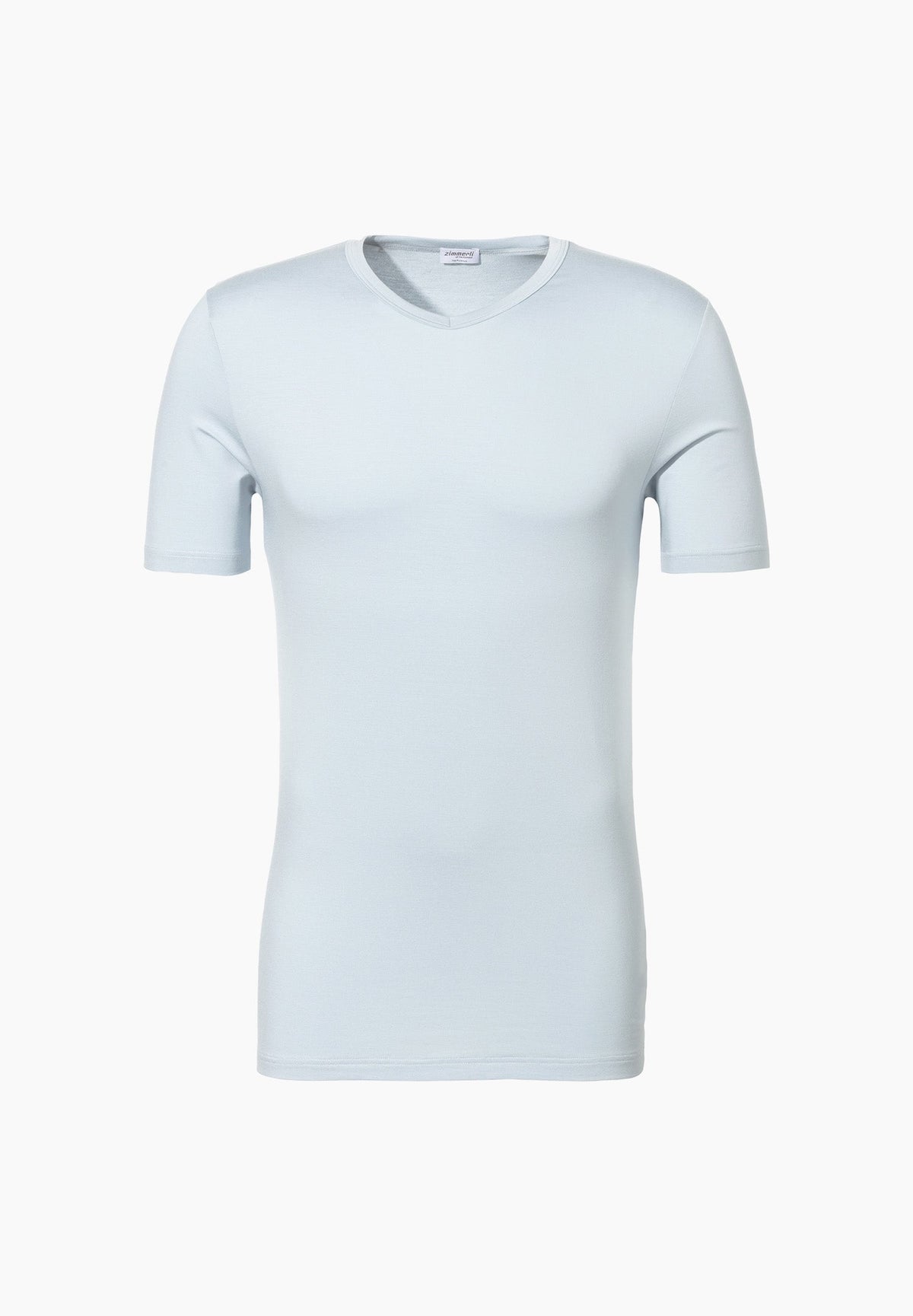 Pureness | T-Shirt à manches courtes col en V - sky blue