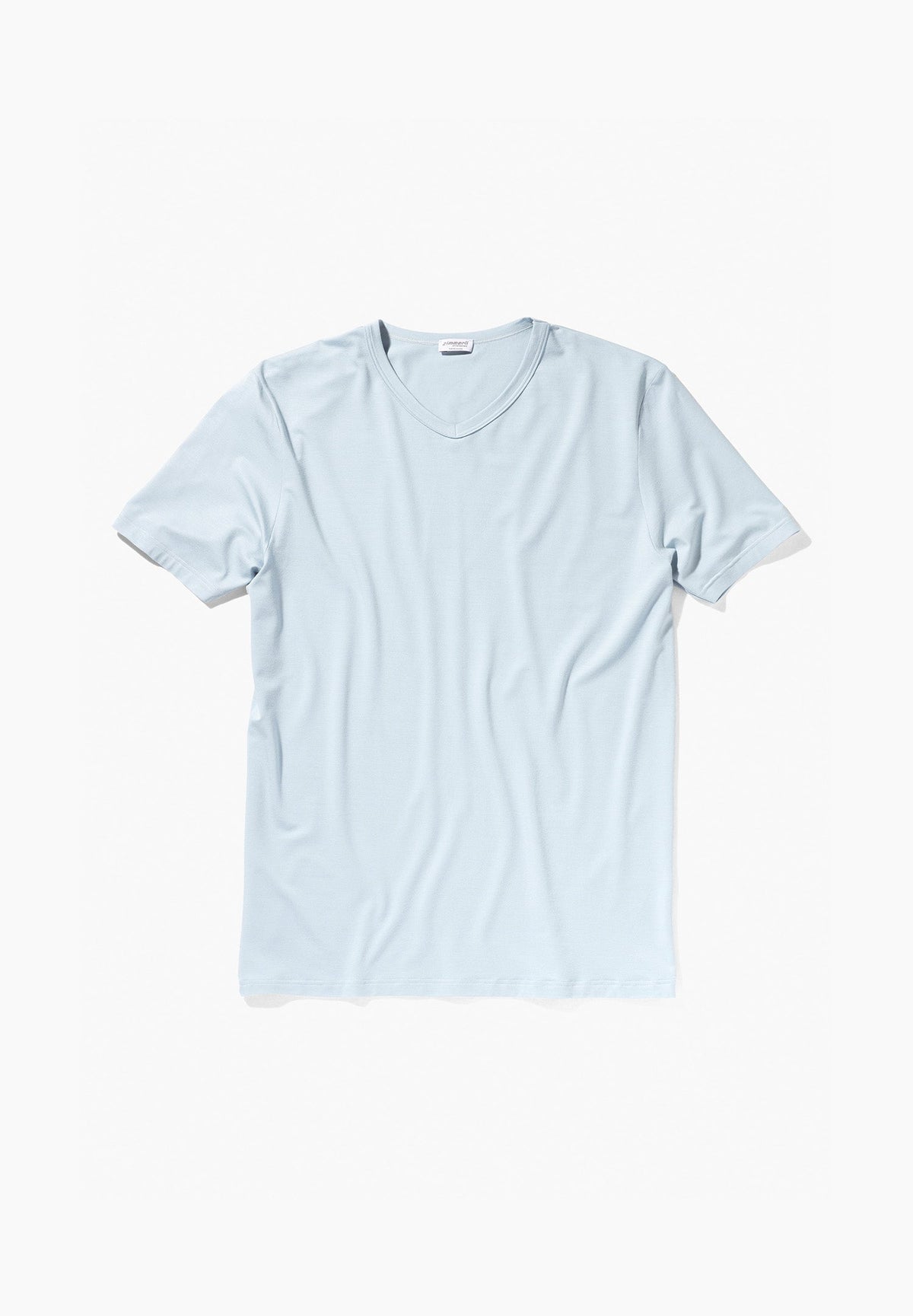 Pureness | T-Shirt à manches courtes col en V - sky blue