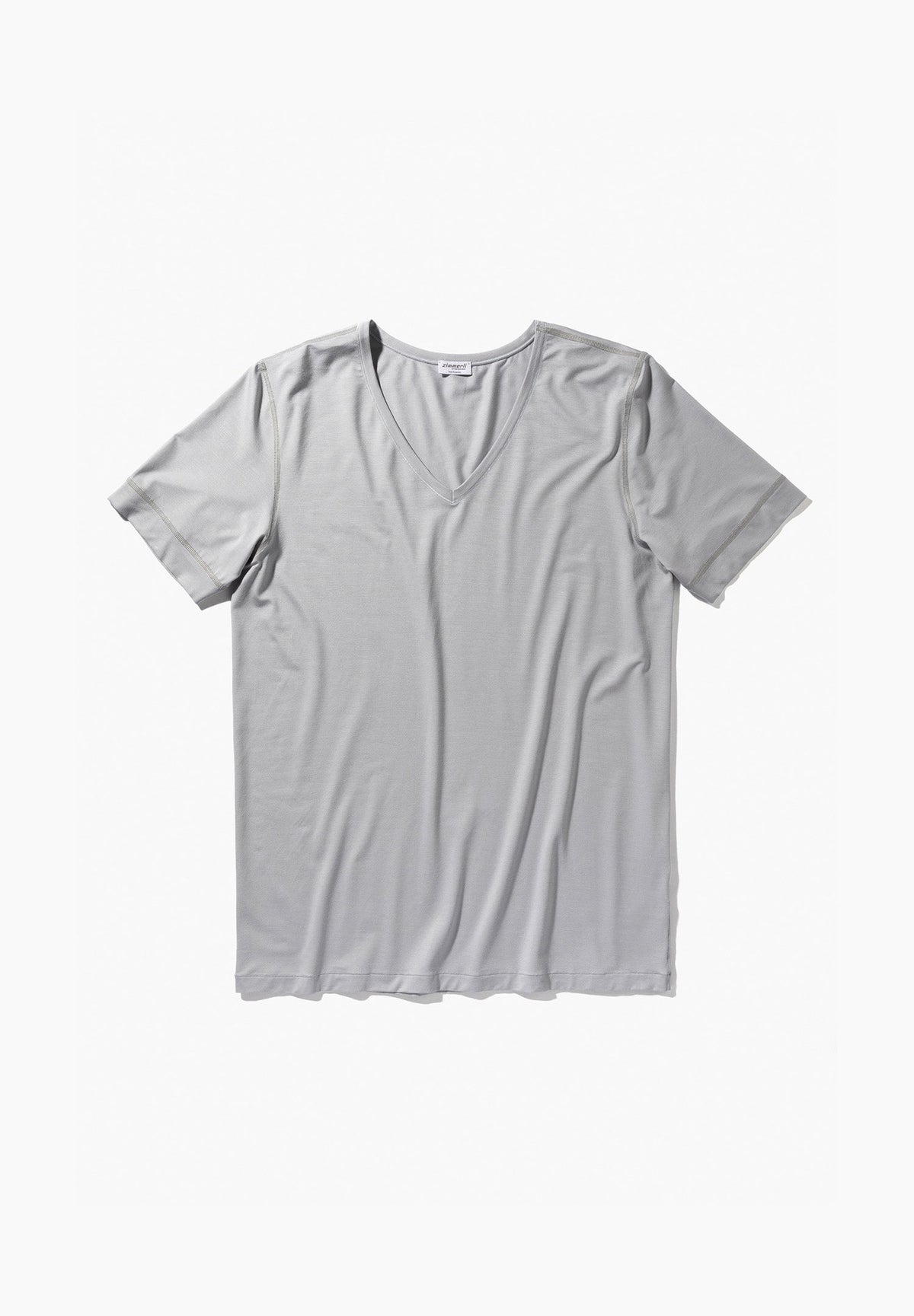 Pureness | T-Shirt à manches courtes col en V - cloud grey