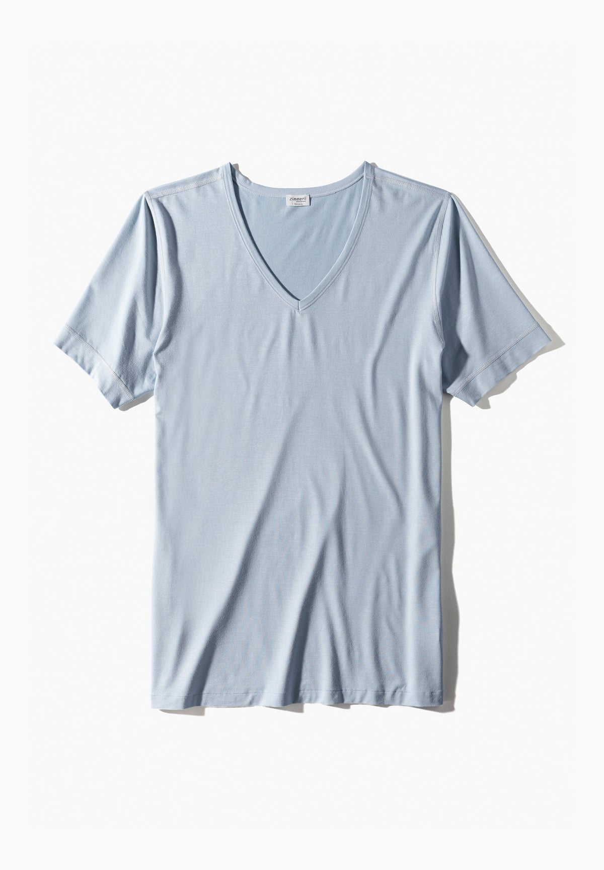 Pureness | T-Shirt à manches courtes col en V - sky blue