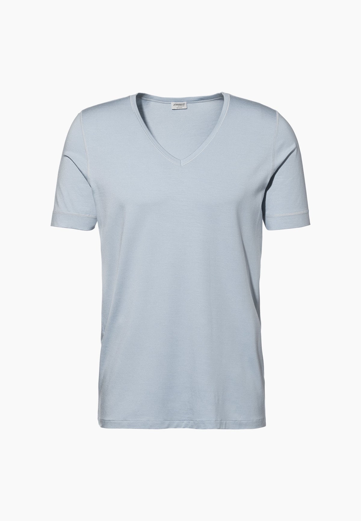 Pureness | T-Shirt Short Sleeve V-Neck - sky blue