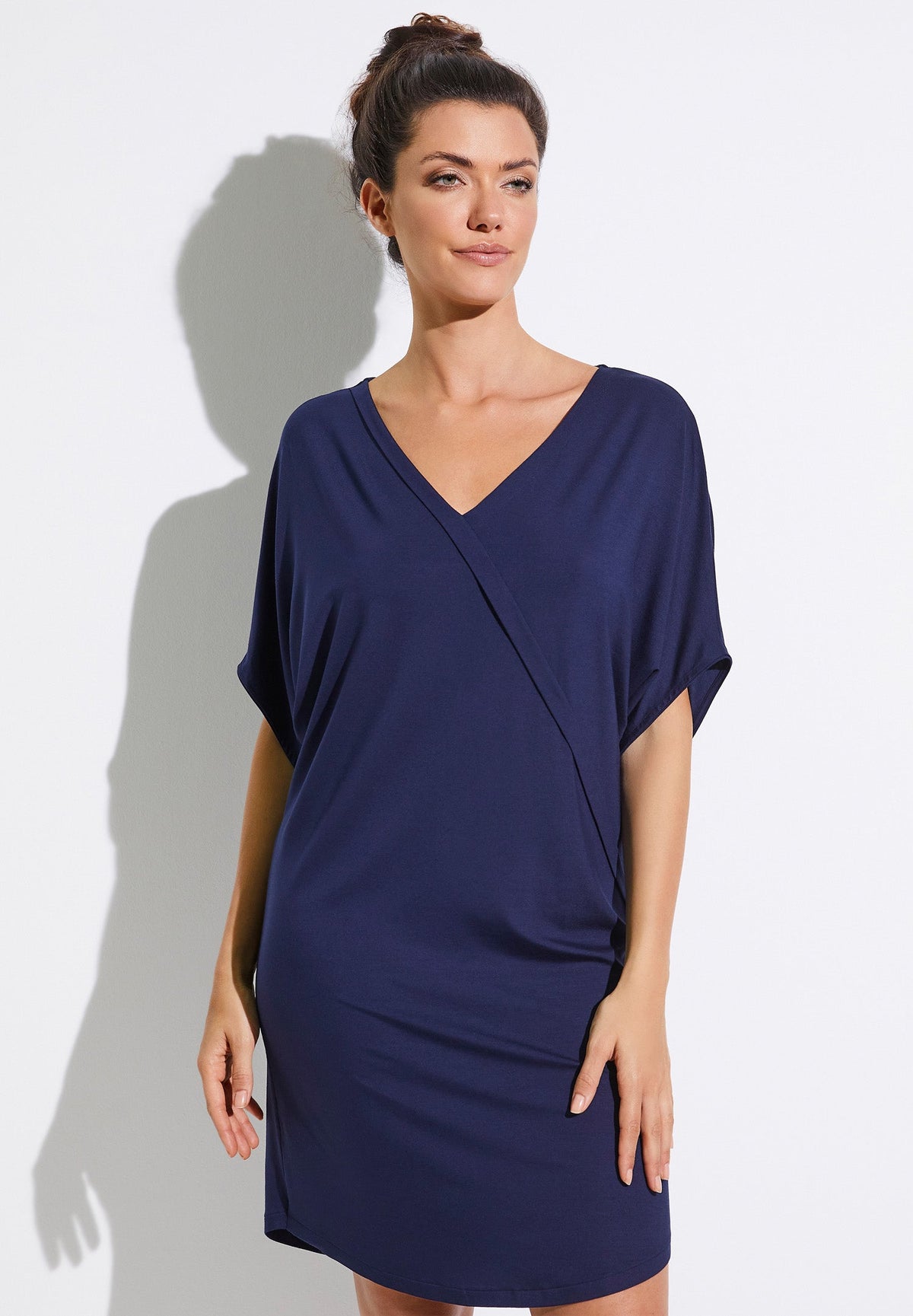 Pureness | Kurzes Kleid kurzarm - navy