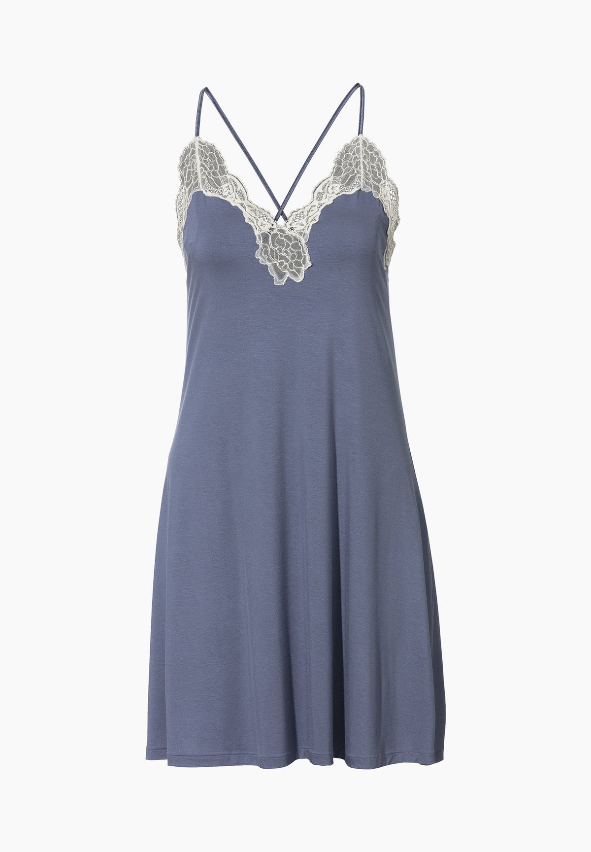 Sensual Fashion | Chemise de nuit bretelles spaghetti - dusty blue