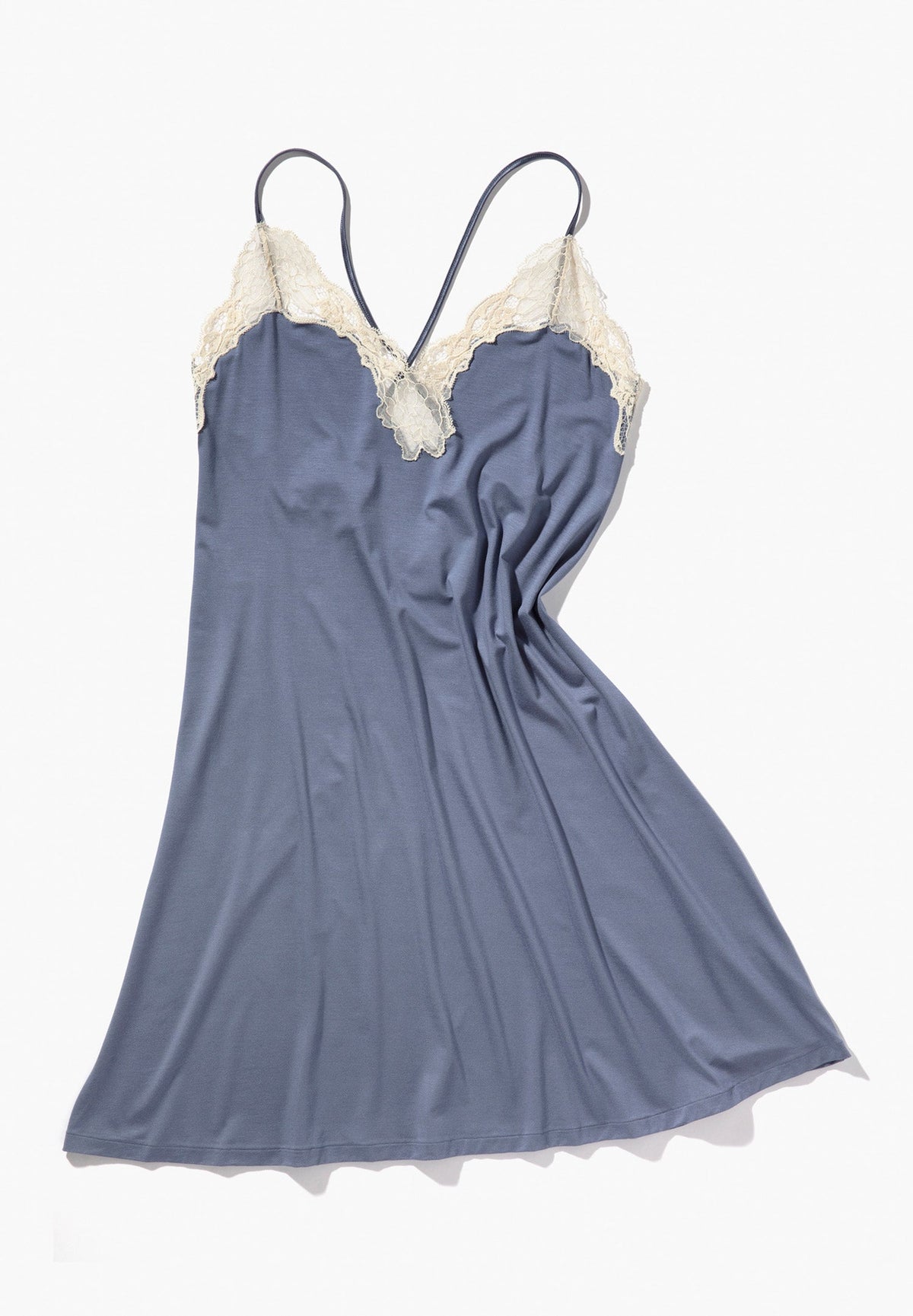 Sensual Fashion | Chemise de nuit bretelles spaghetti - dusty blue